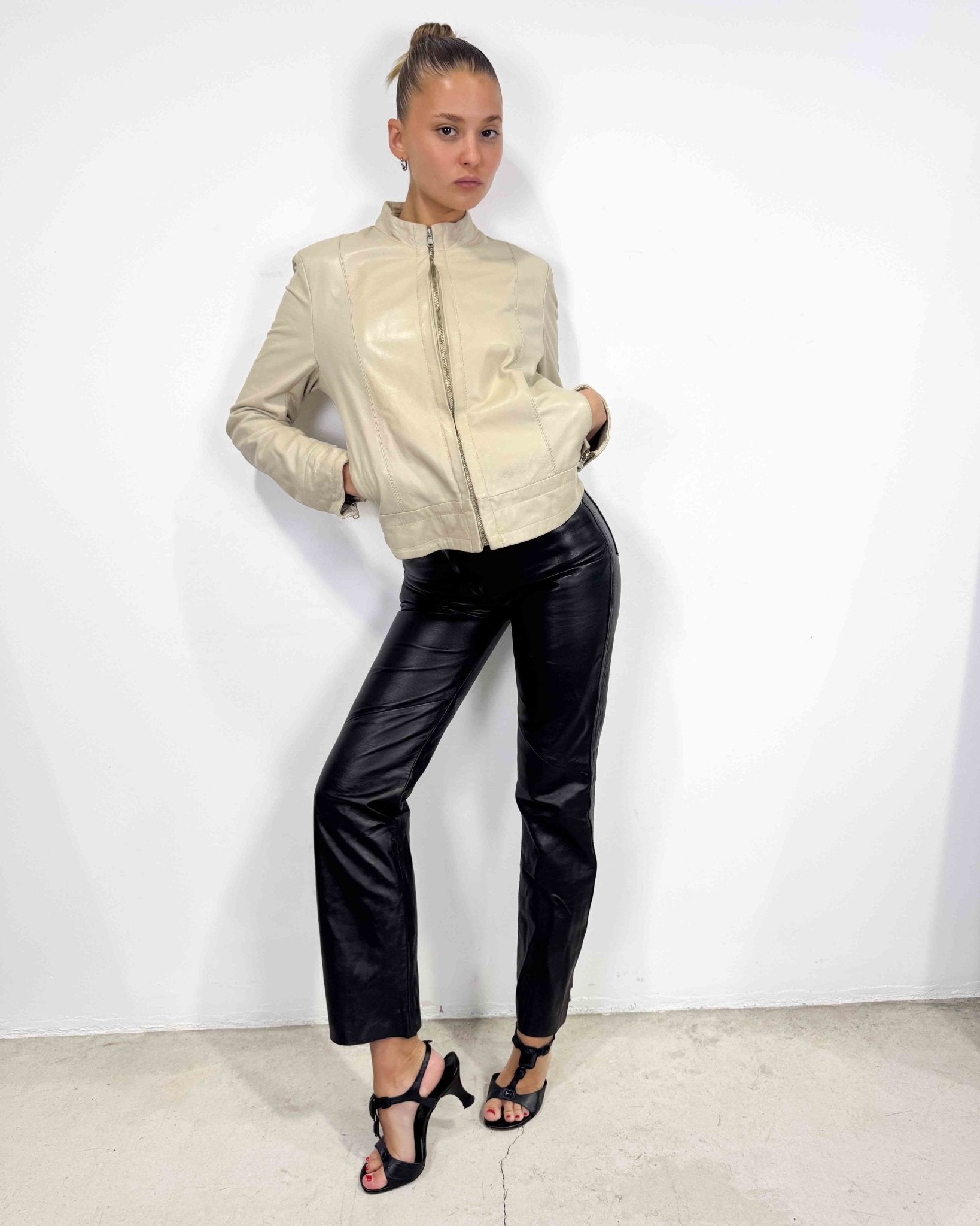 The Loli leather jacket - rig vert