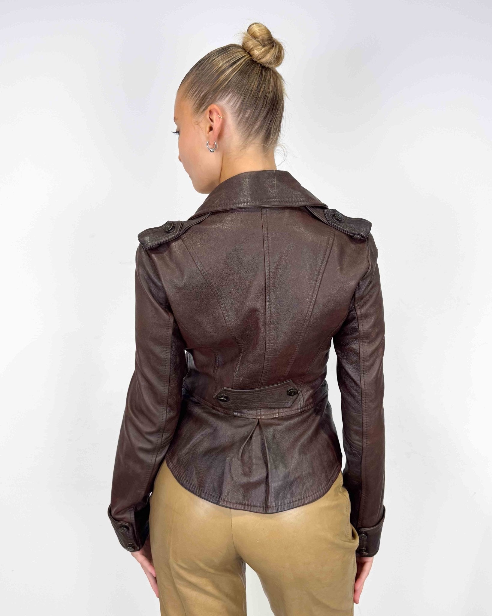 The Madison leather jacket - rig vert