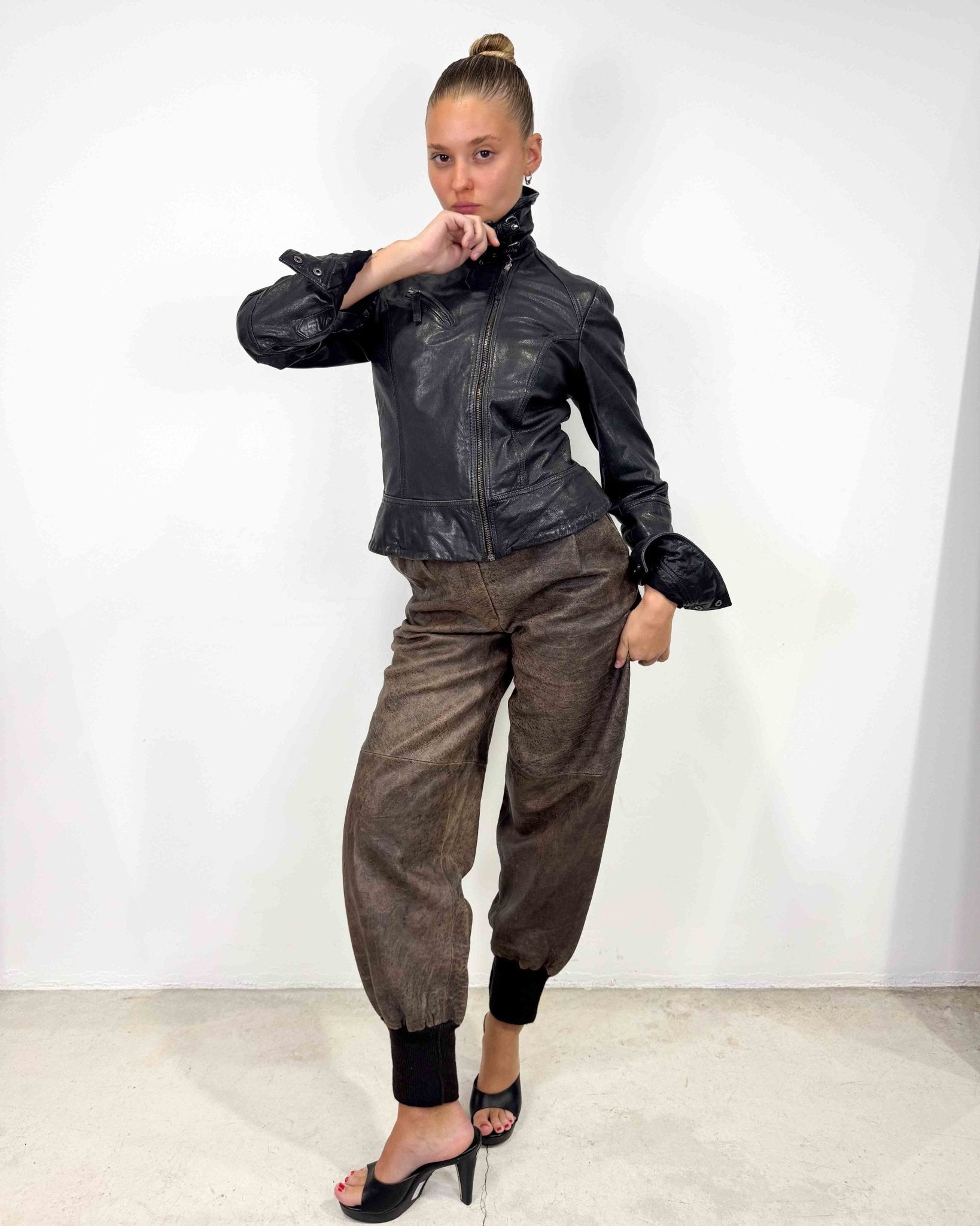 The Malene leather jacket by All Saints - rig vert