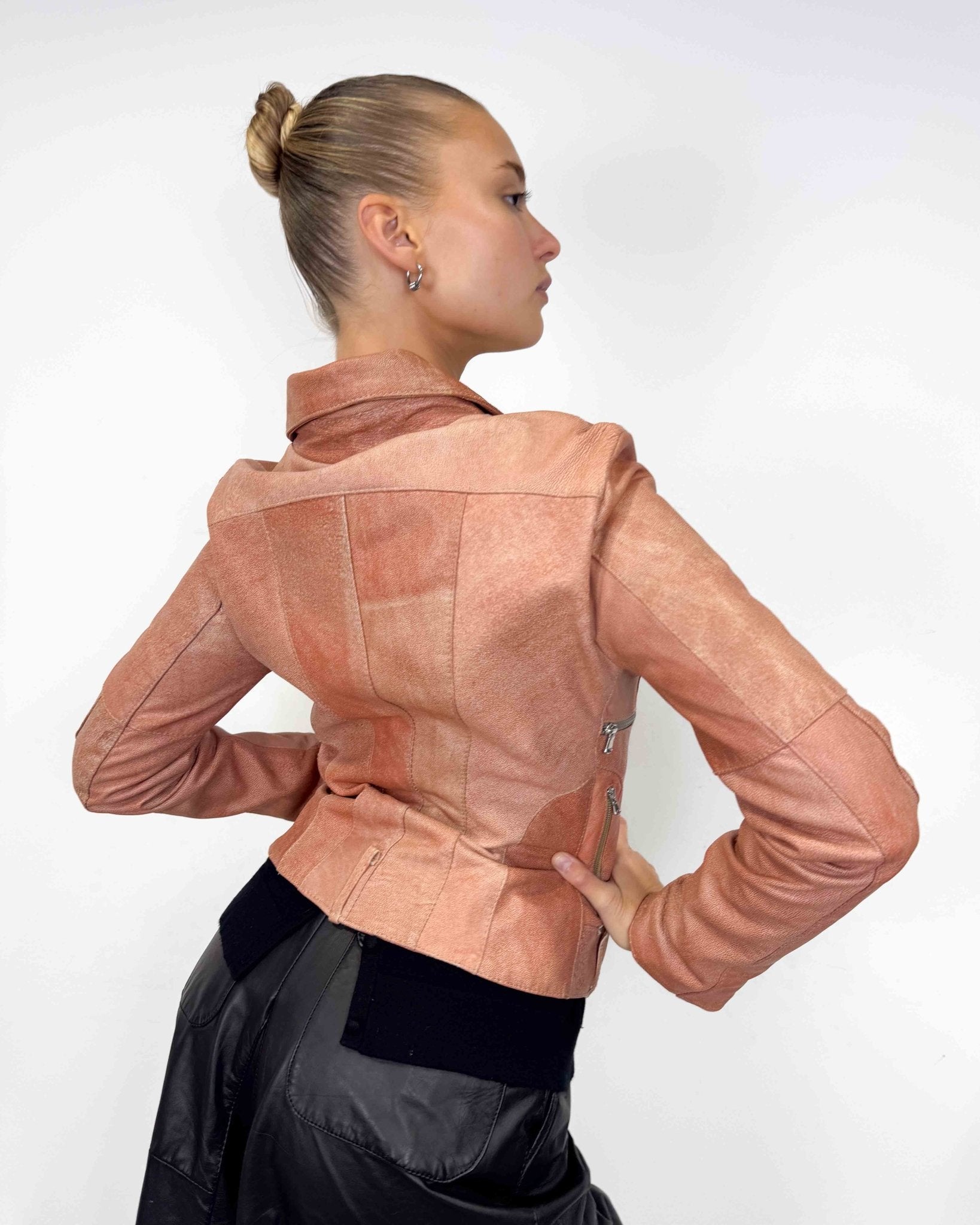 The Manon leather jacket - rig vert