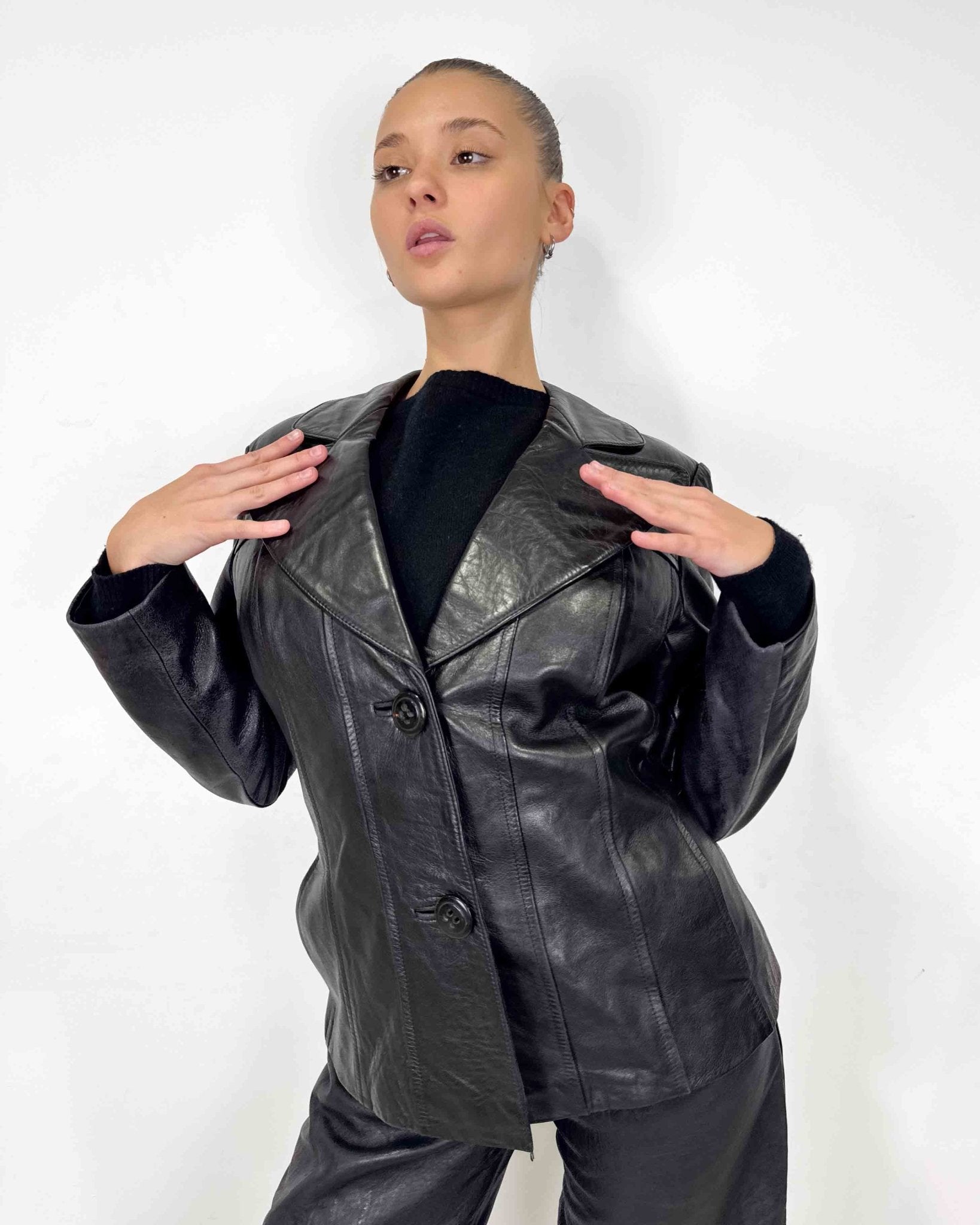 The Mariona leather jacket - rig vert