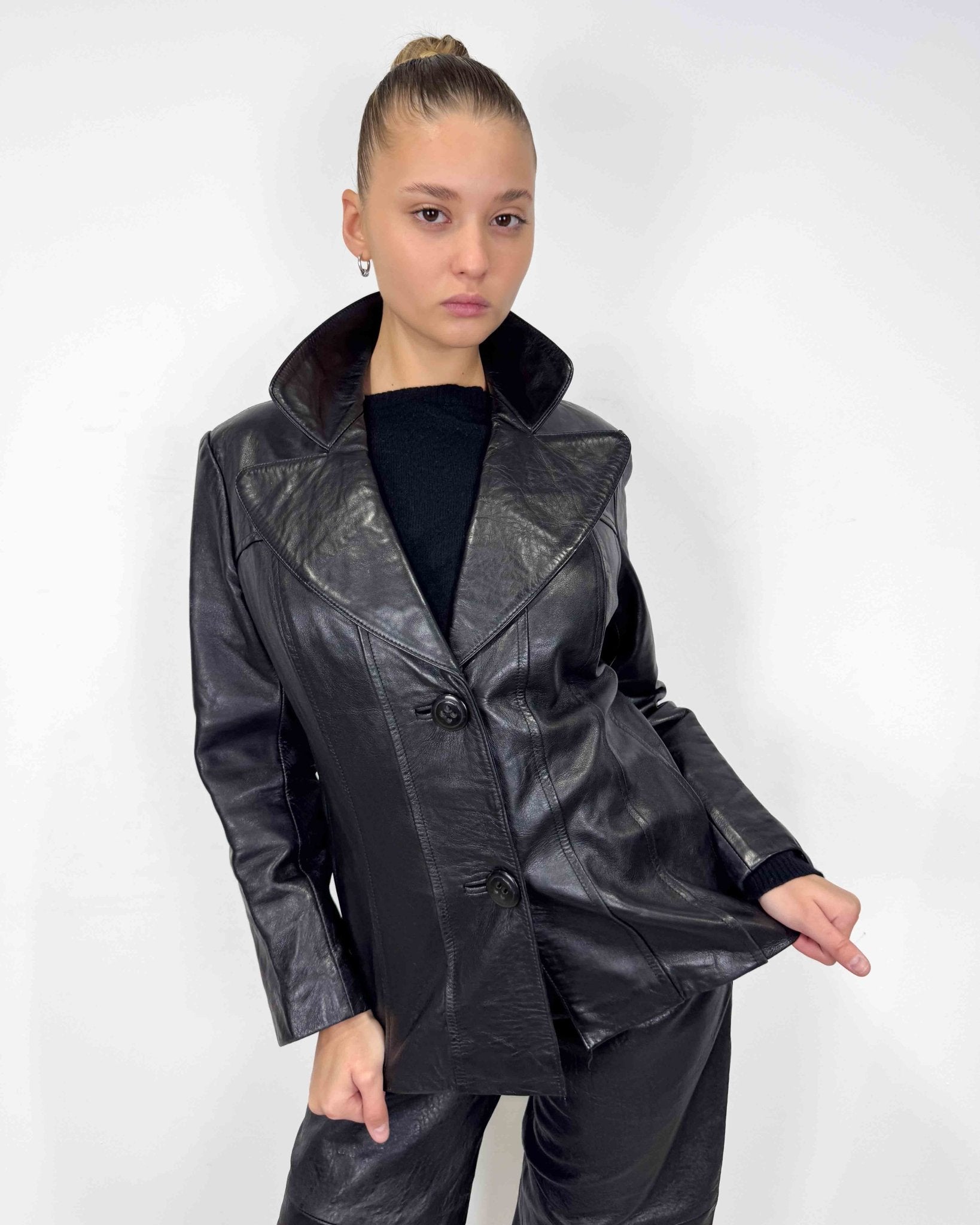 The Mariona leather jacket - rig vert