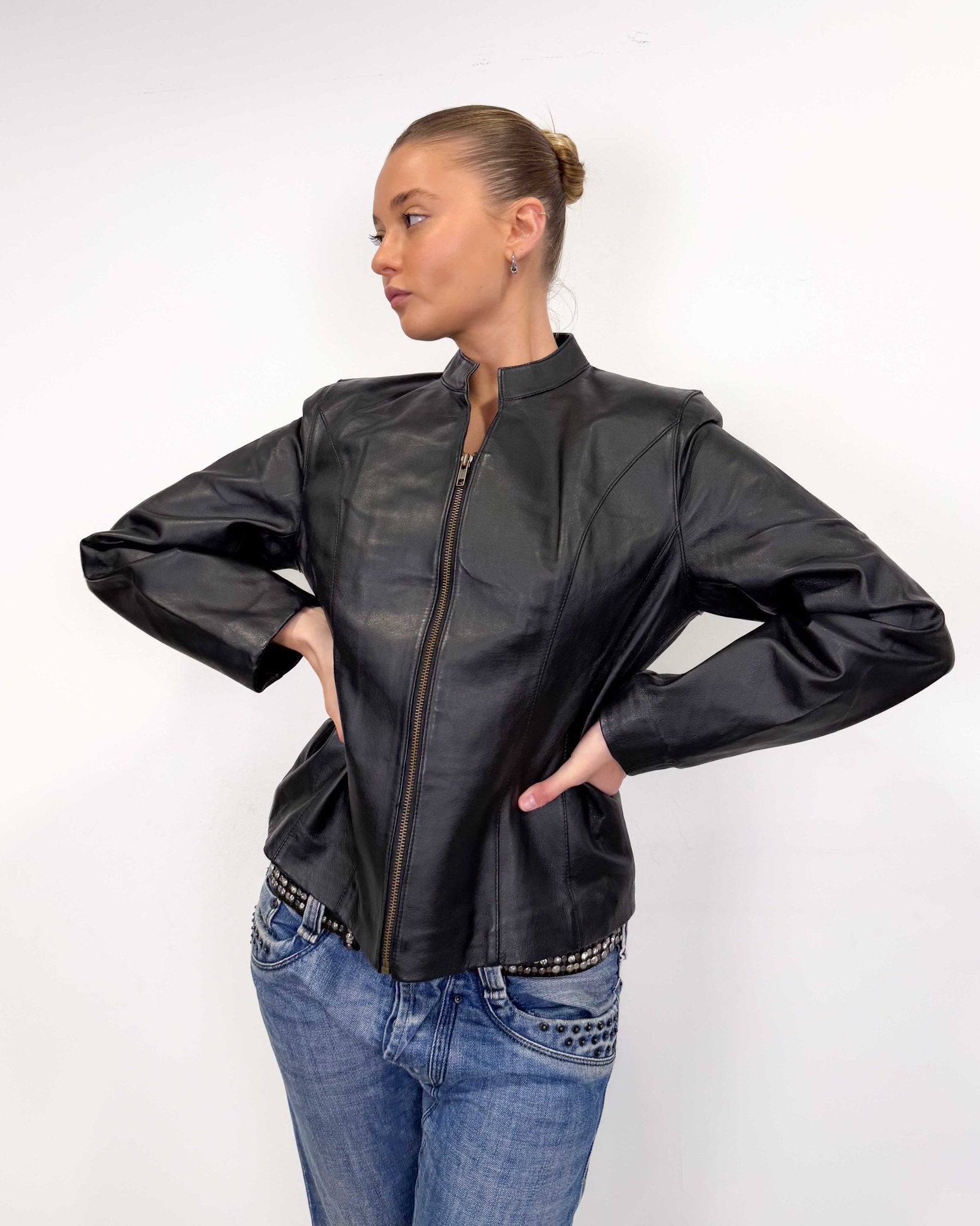 The Marione leather jacket - rig vert