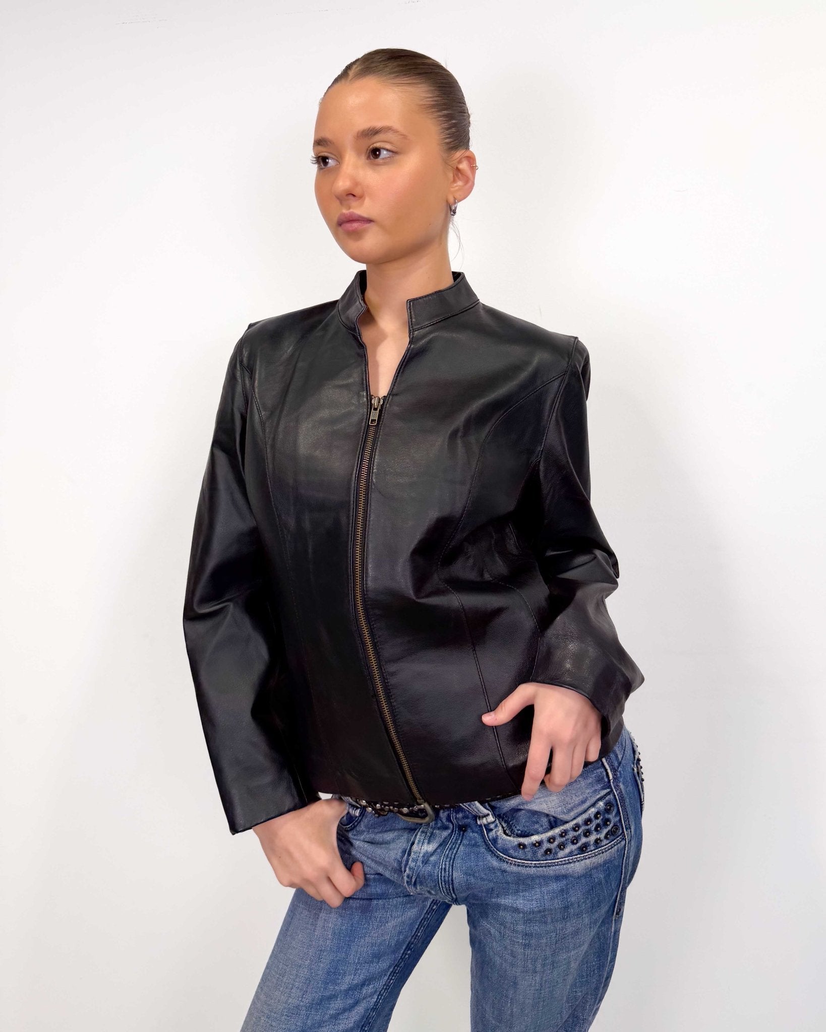 The Marione leather jacket - rig vert