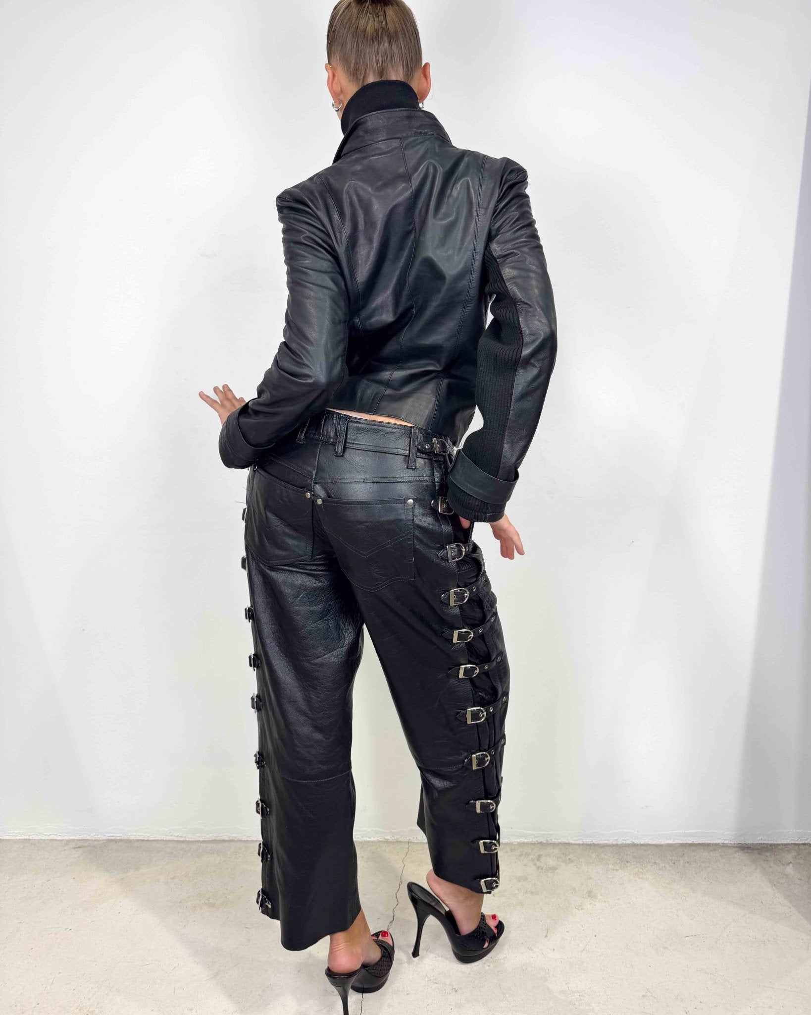 The Mary leather jacket - rig vert