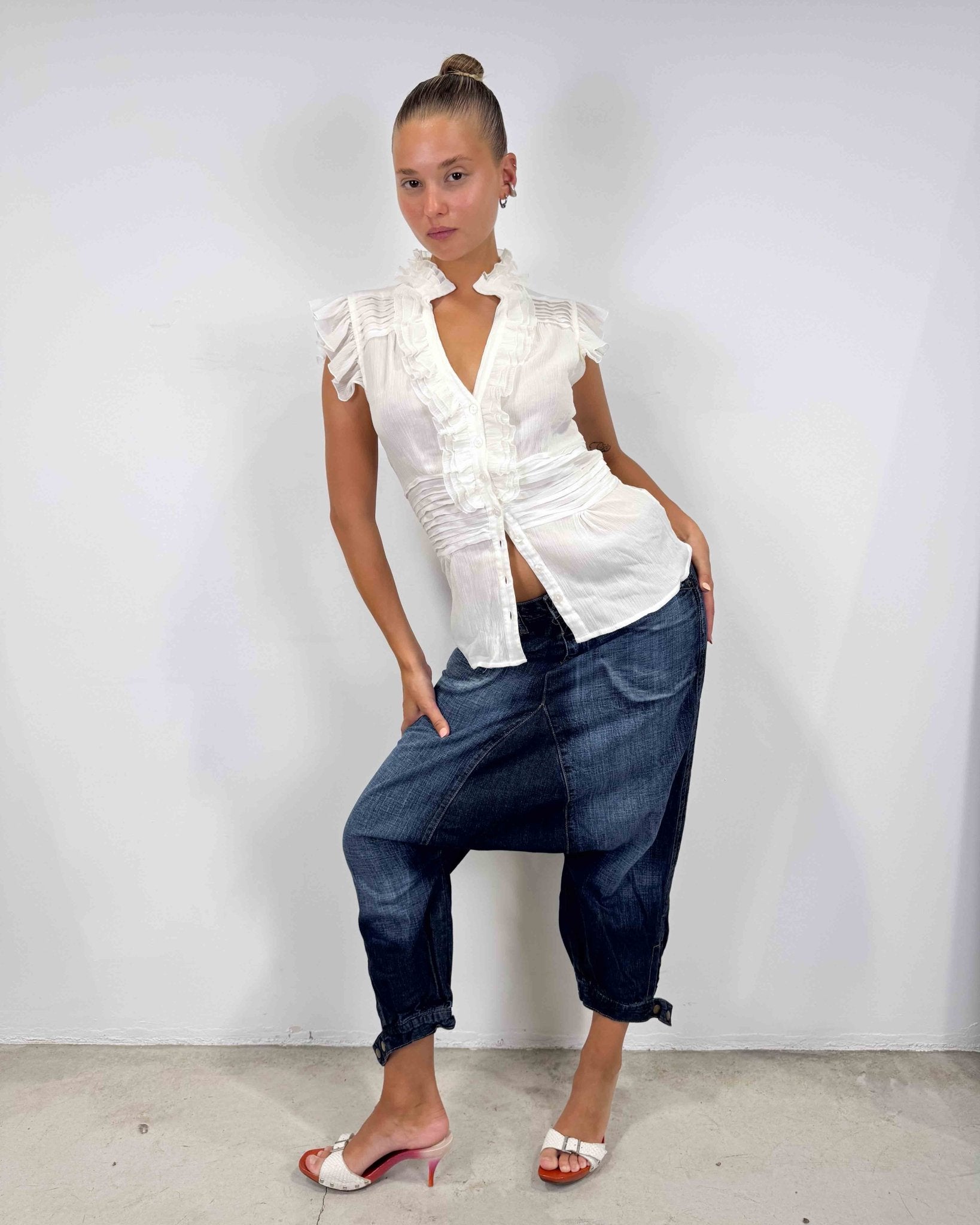 The Mica blouse - rig vert