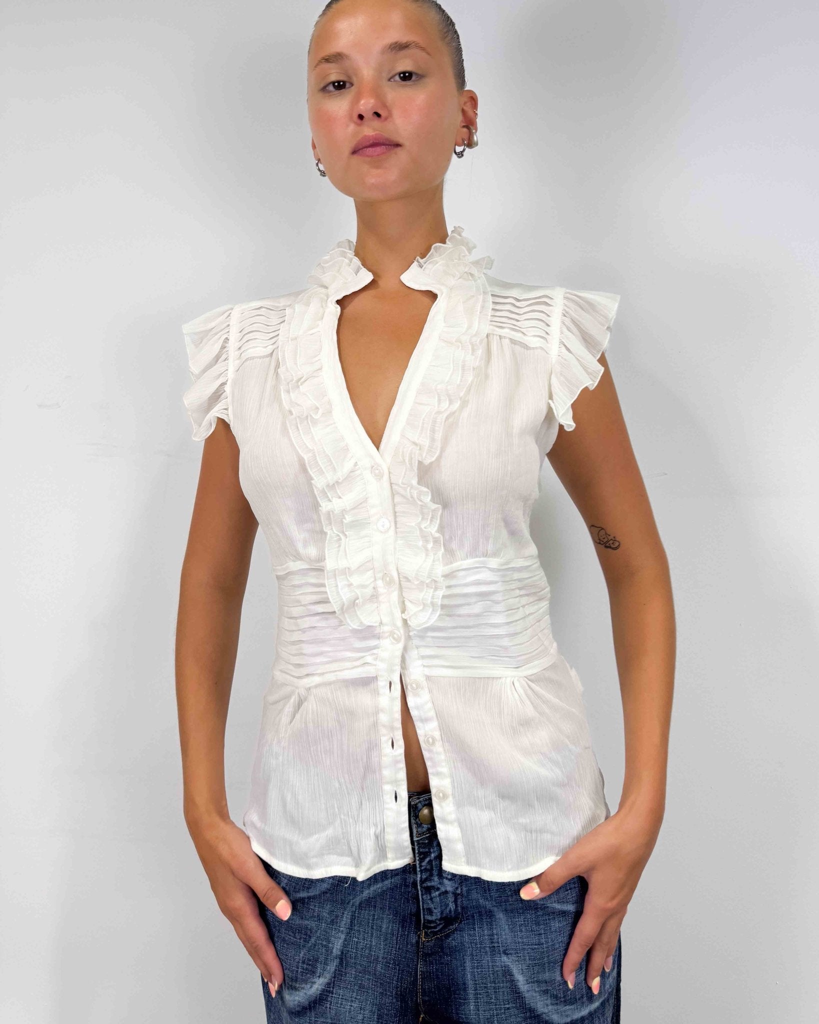 The Mica blouse - rig vert