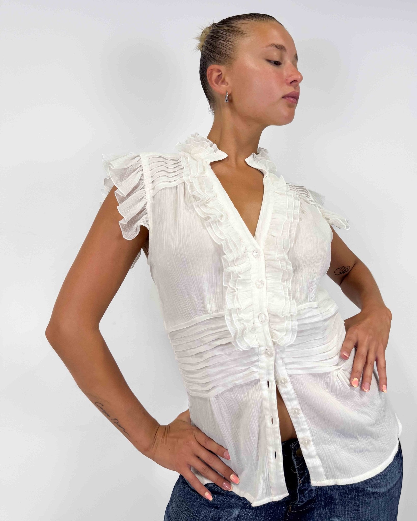 The Mica blouse - rig vert