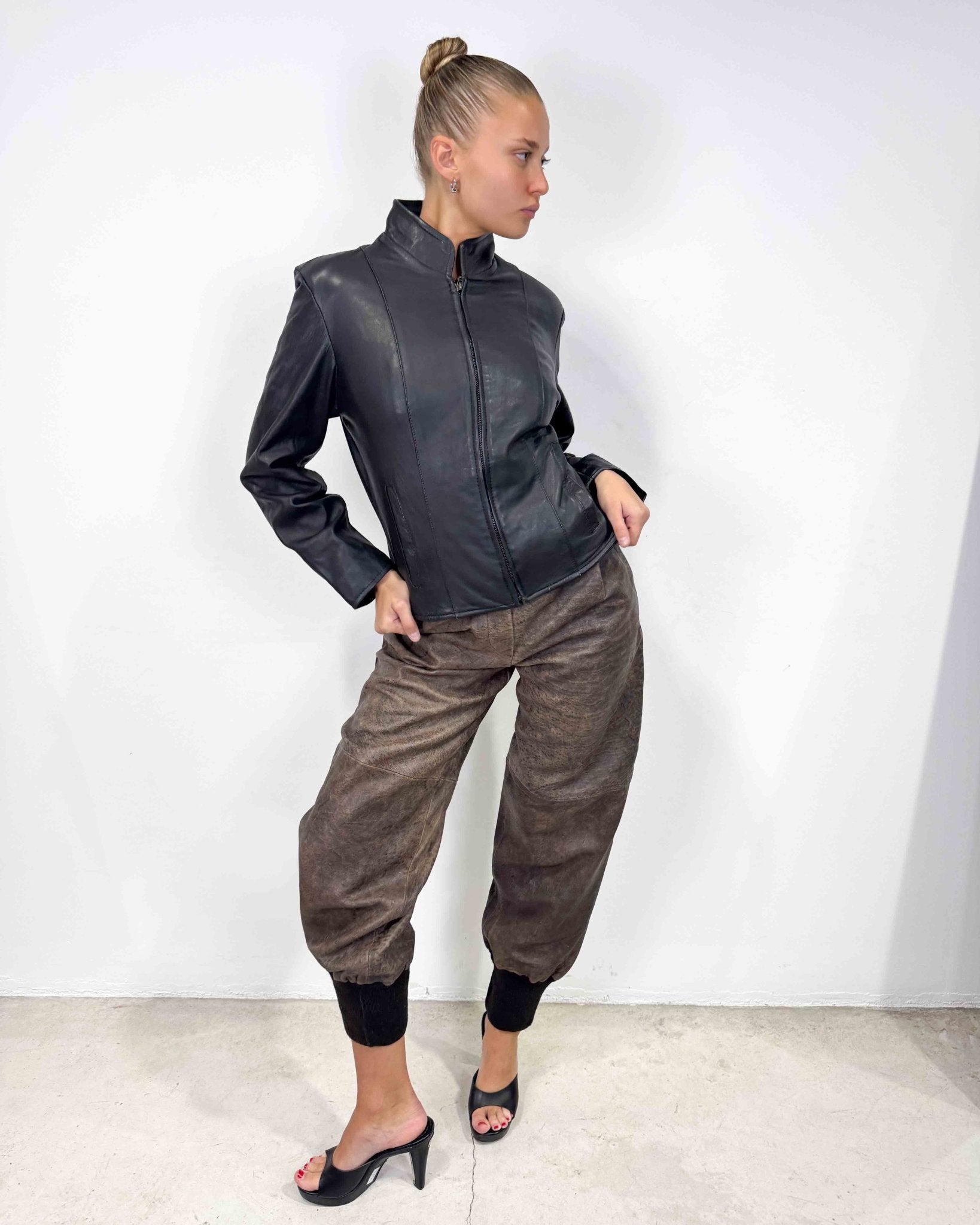 The Miranda leather jacket - rig vert