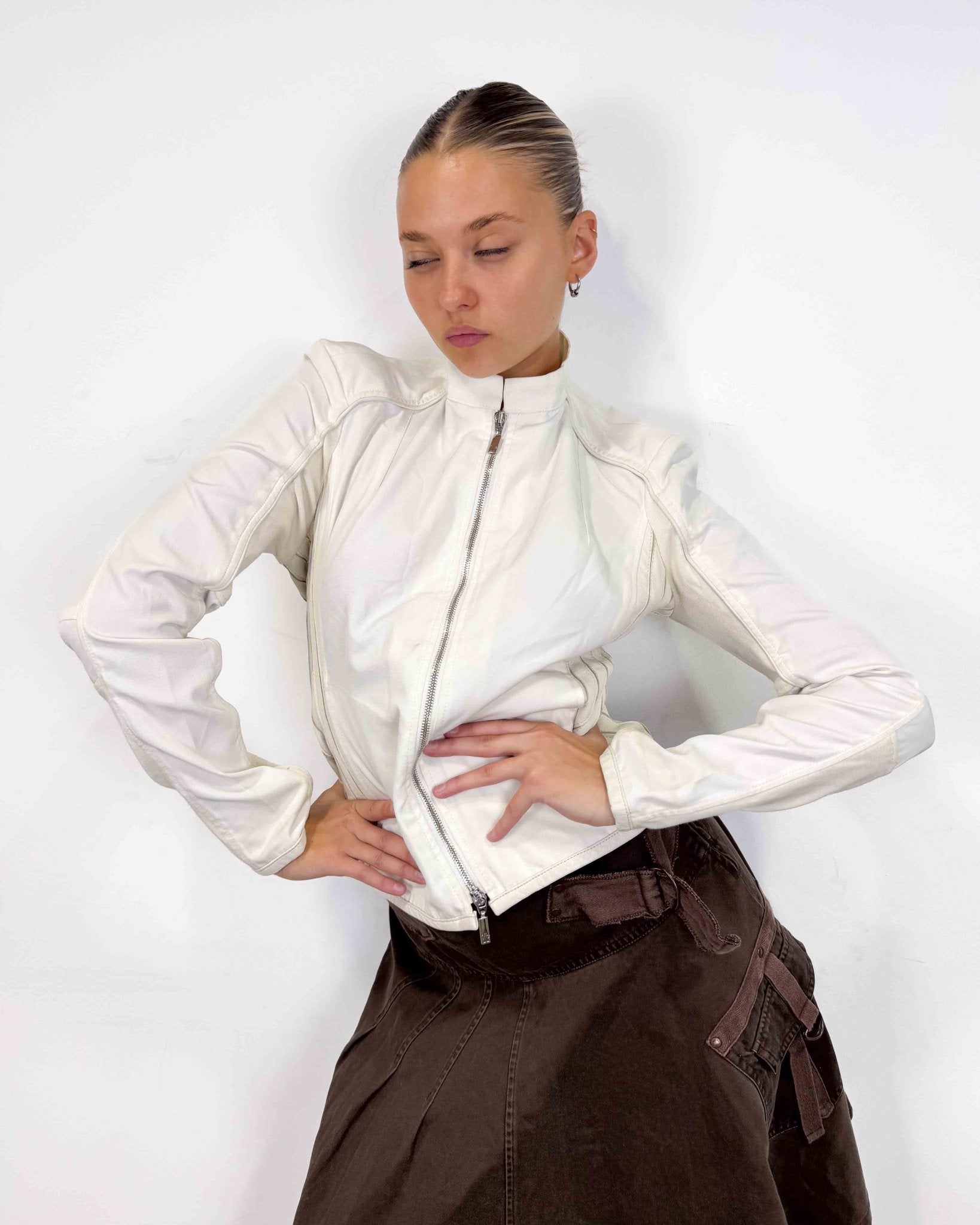 The Monique leather jacket by Moncler - rig vert