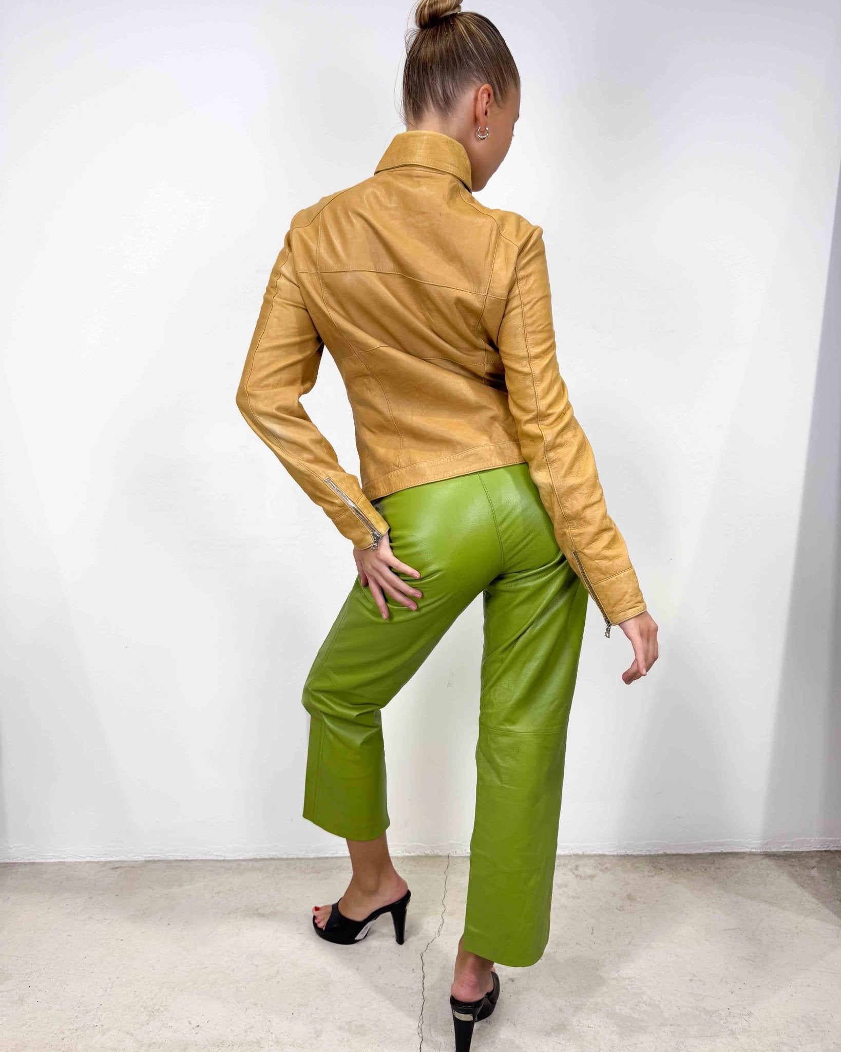 The Muni leather jacket - rig vert