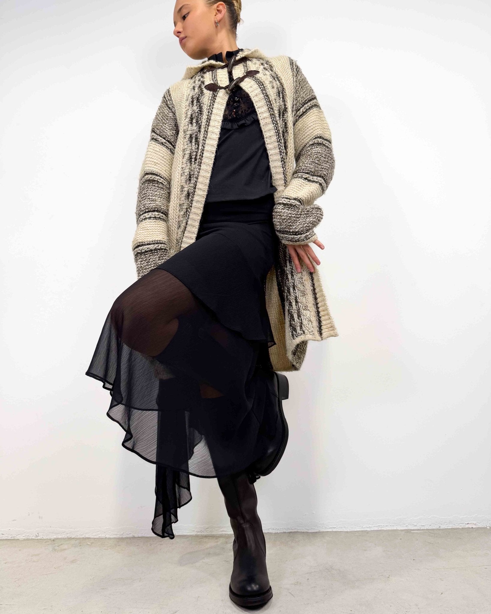 The Myriam knit cardigan - rig vert