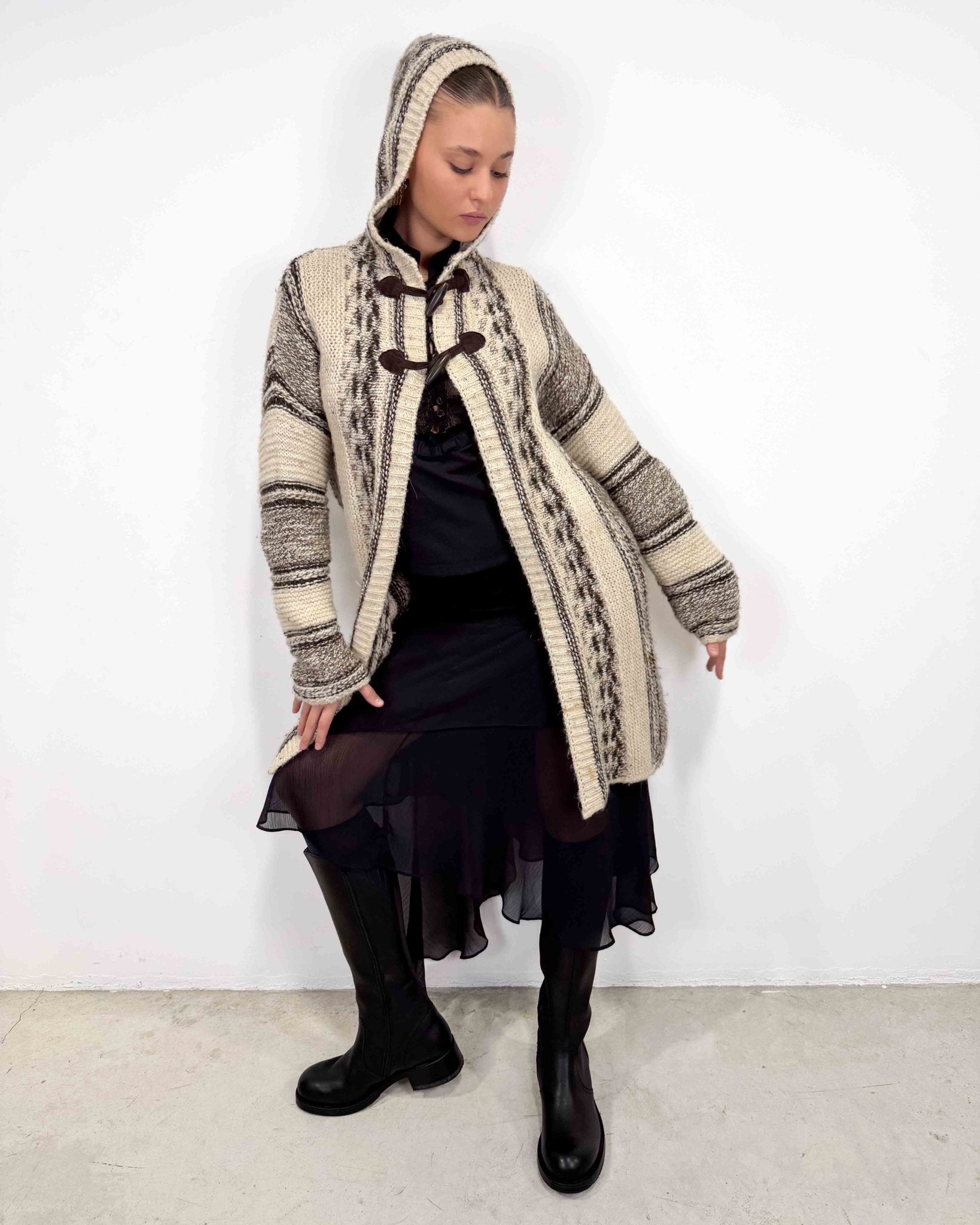 The Myriam knit cardigan - rig vert