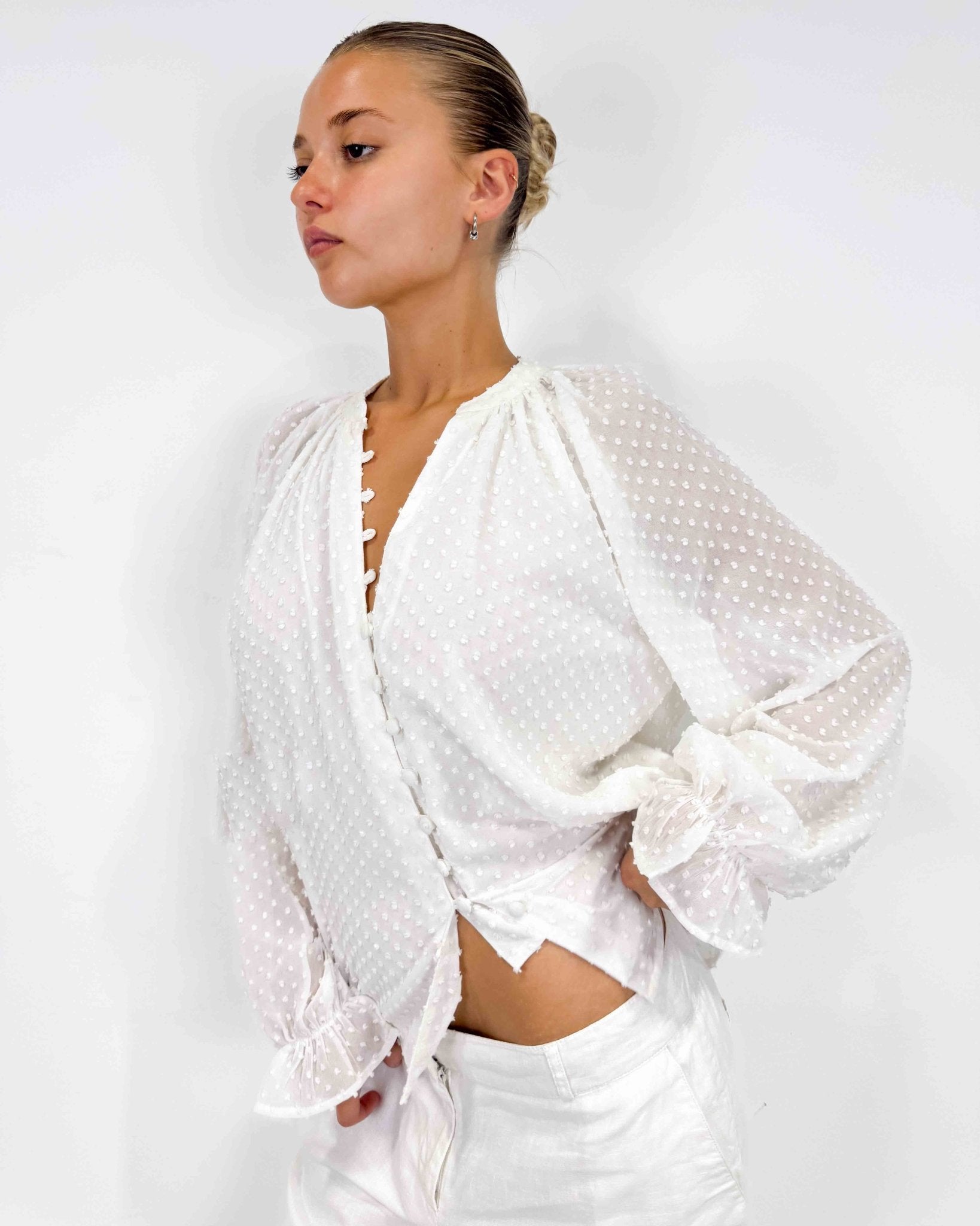 The Nathania blouse - rig vert
