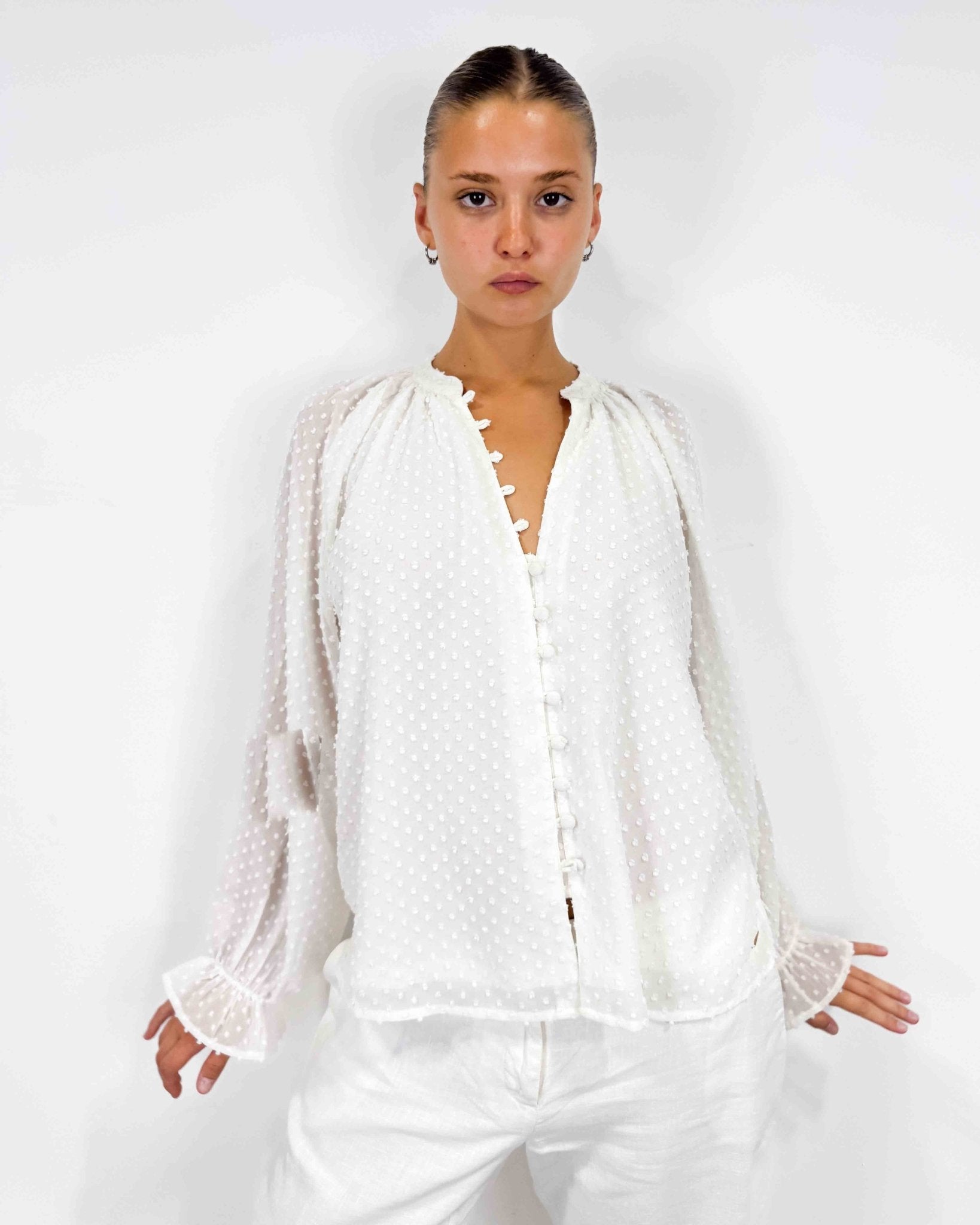 The Nathania blouse - rig vert