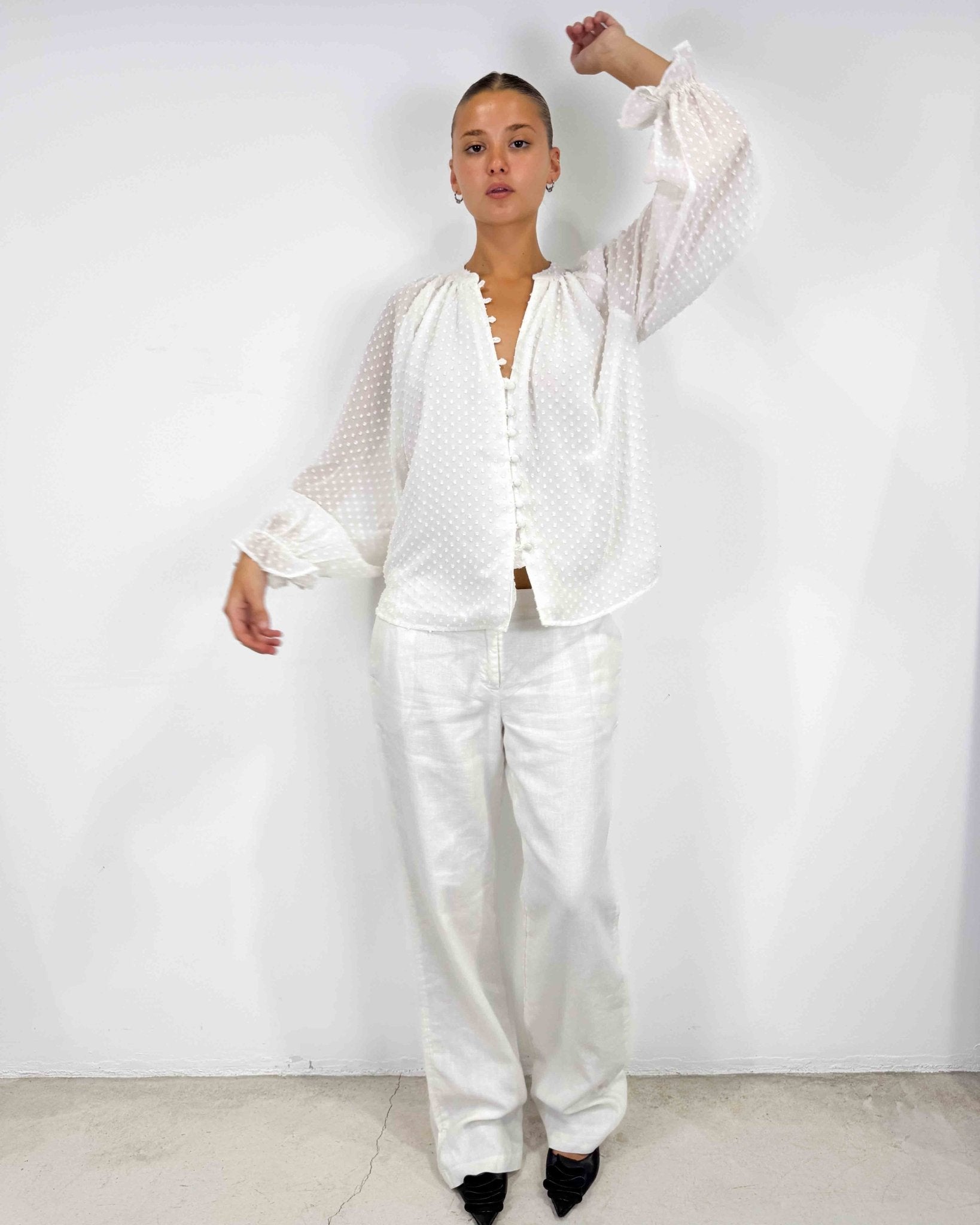 The Nathania blouse - rig vert