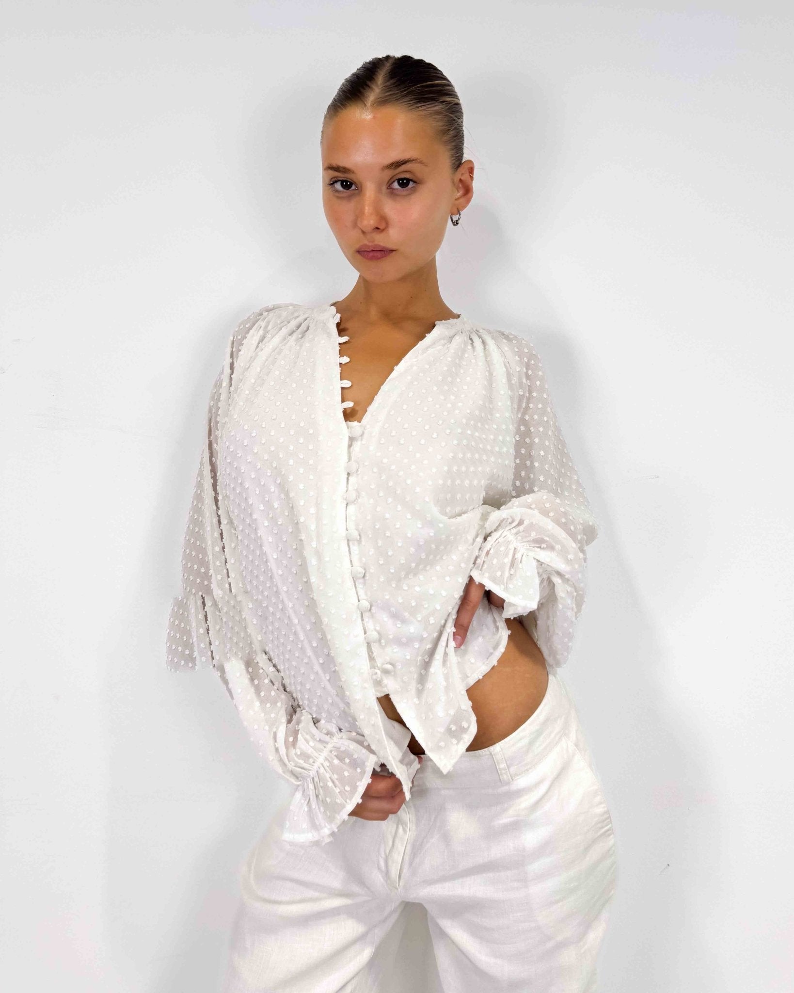 The Nathania blouse - rig vert