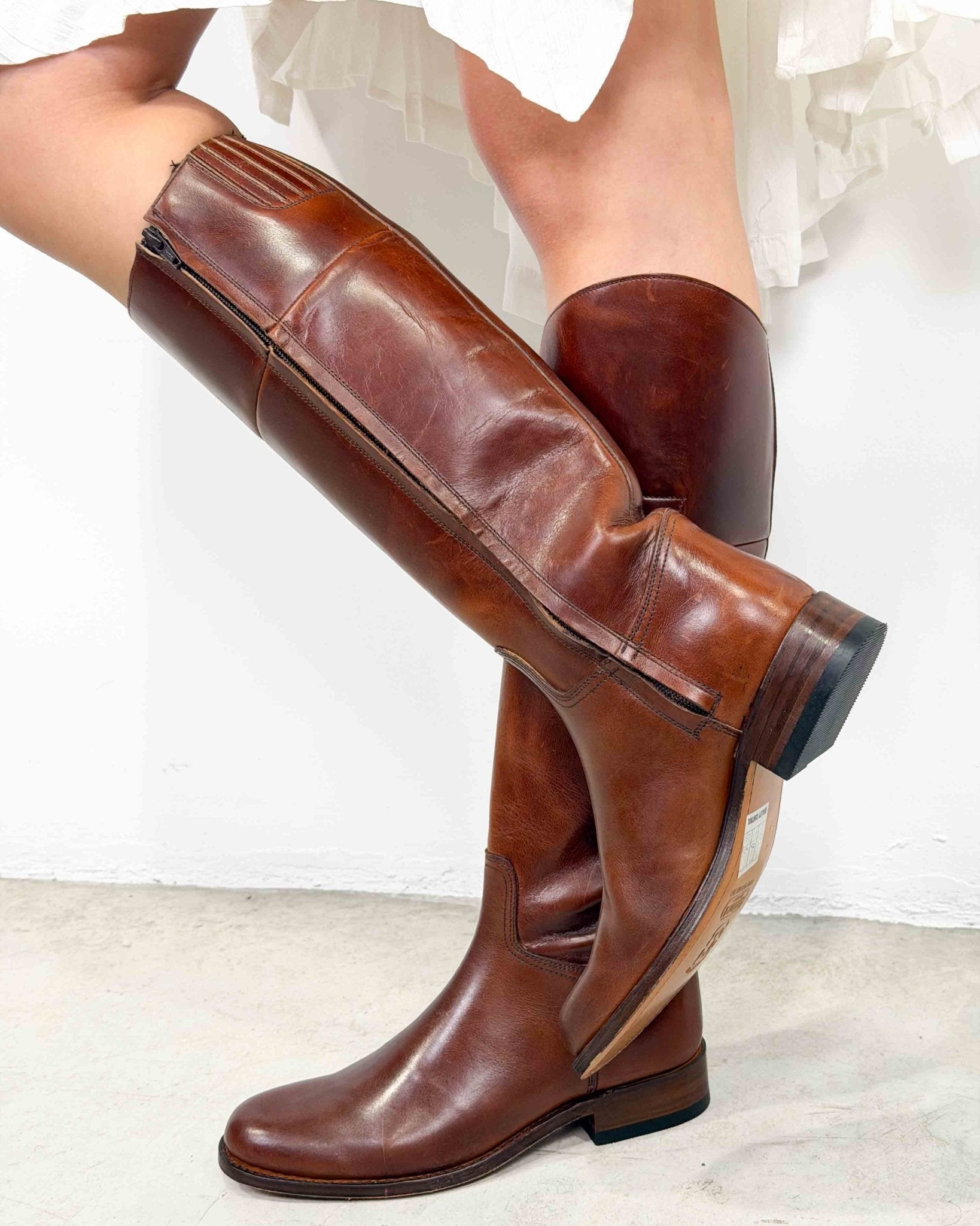 The Nene leather boots - rig vert