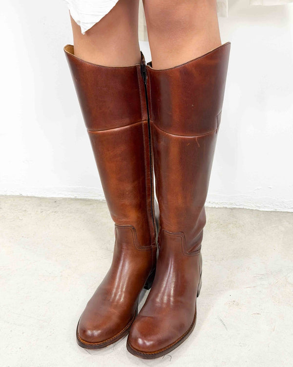 The Nene leather boots - rig vert