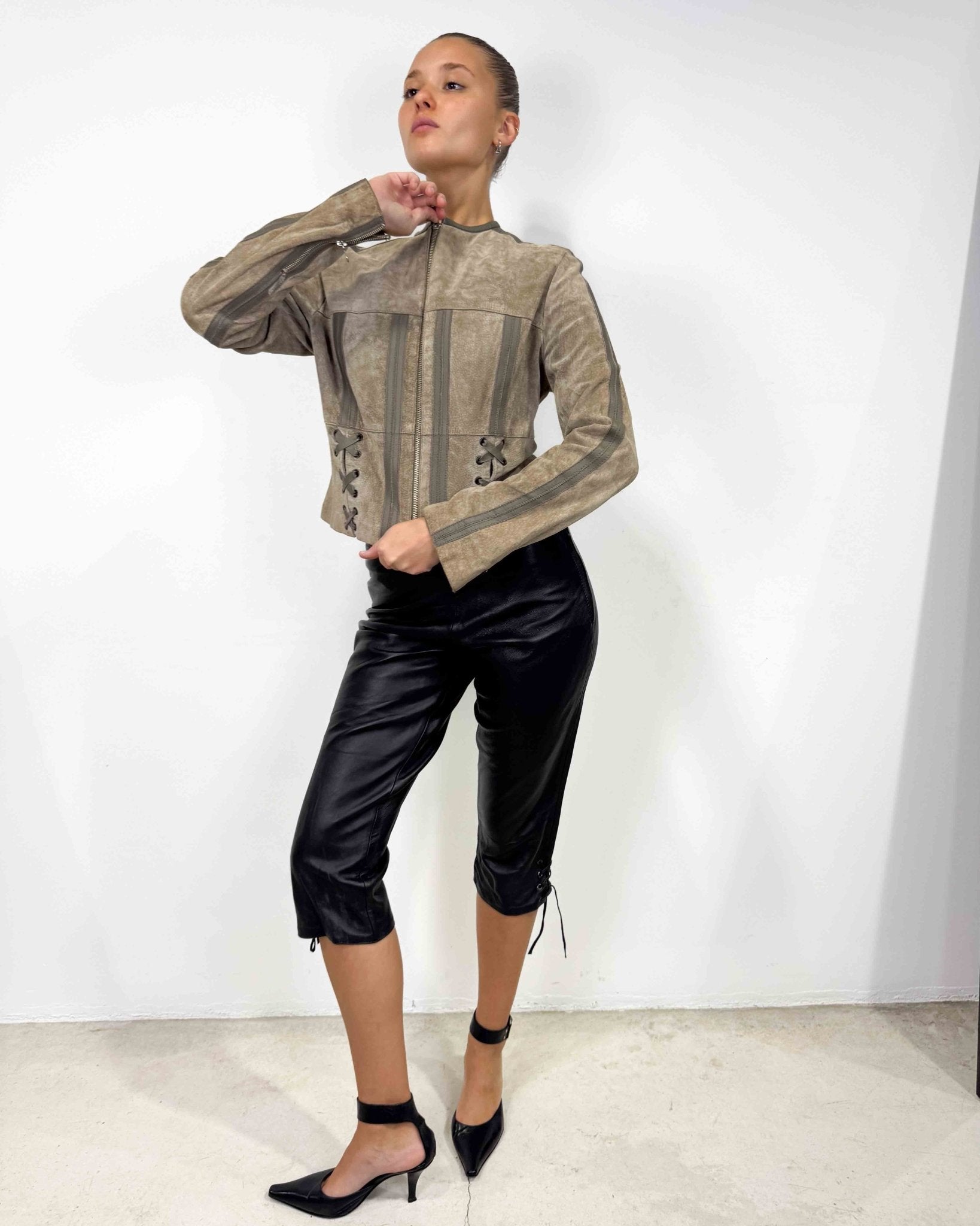 The Nene leather jacket - rig vert