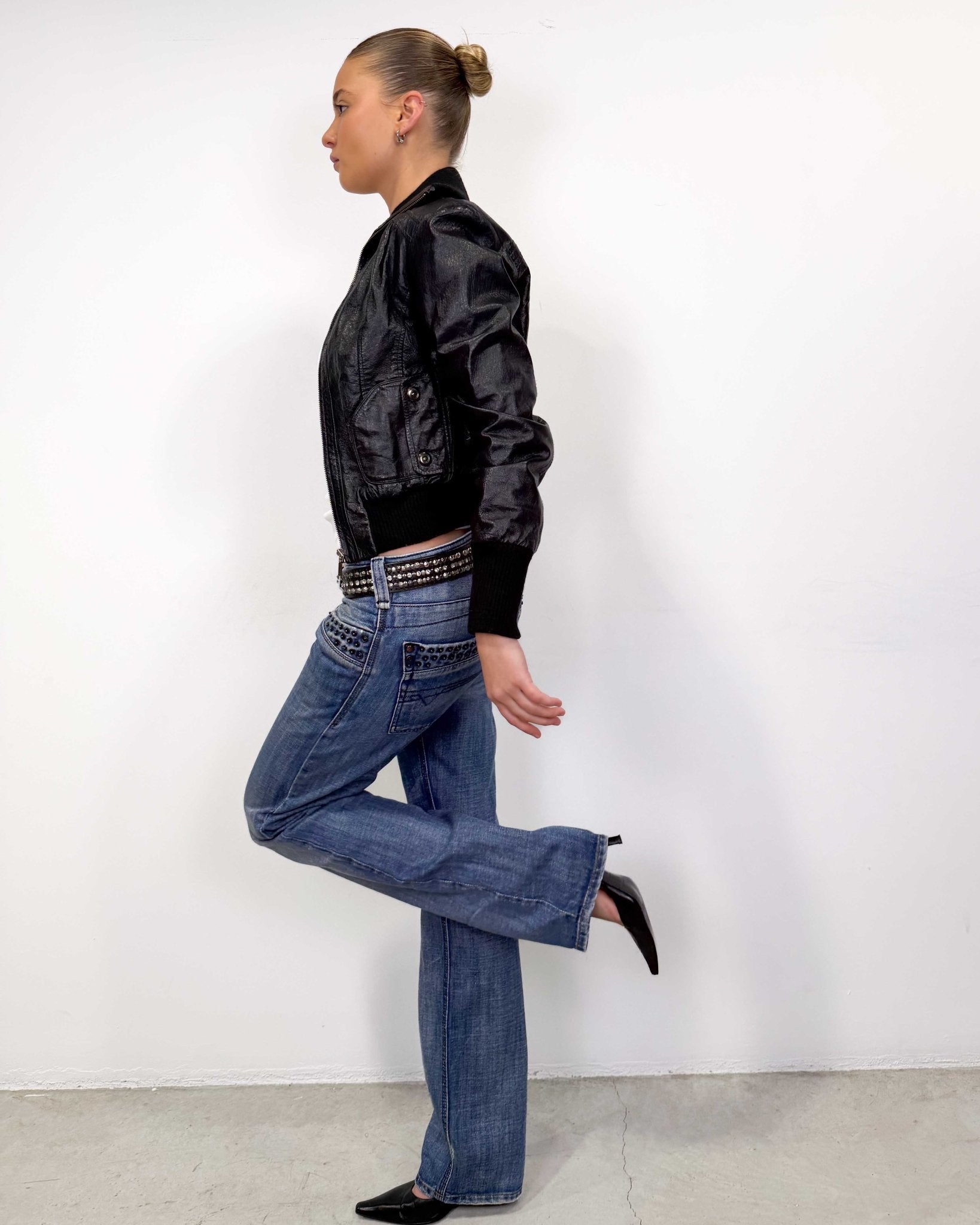 The Nia leather jacket - rig vert