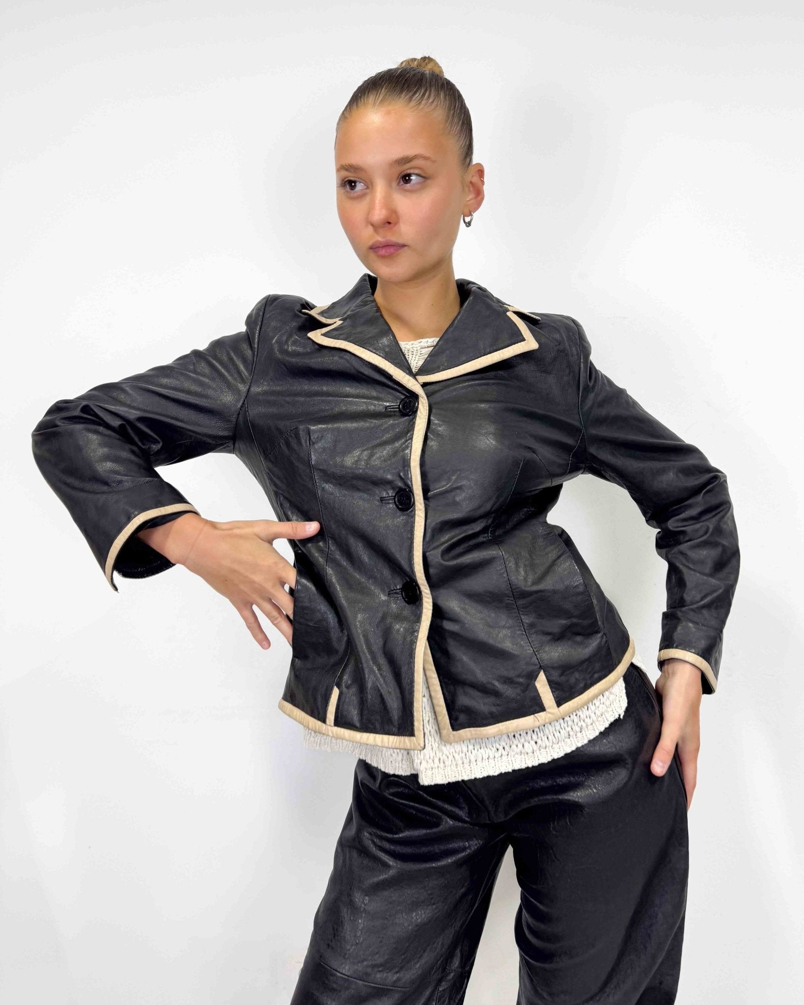 The Noah leather jacket - rig vert