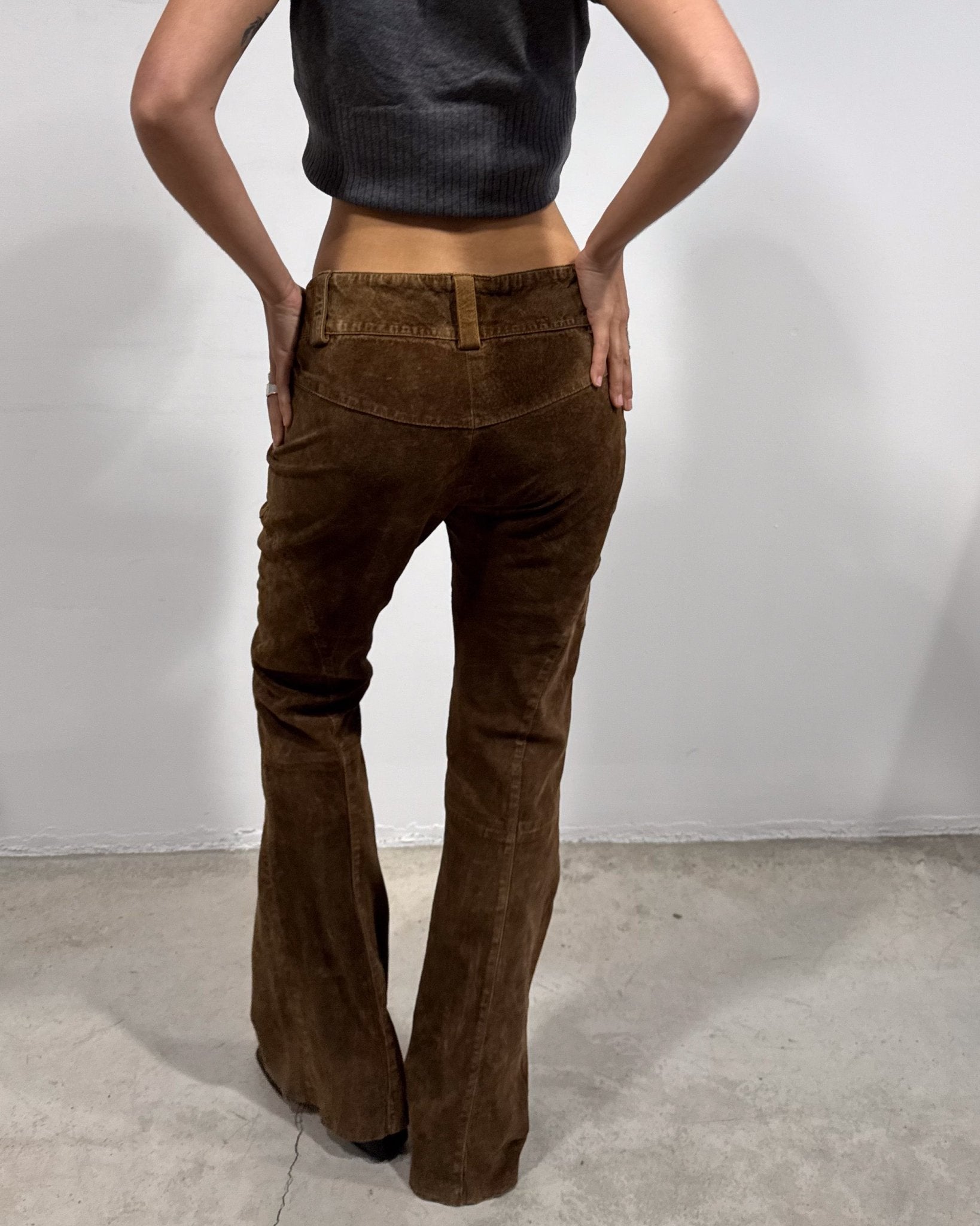 The Noemí leather pants - rig vert