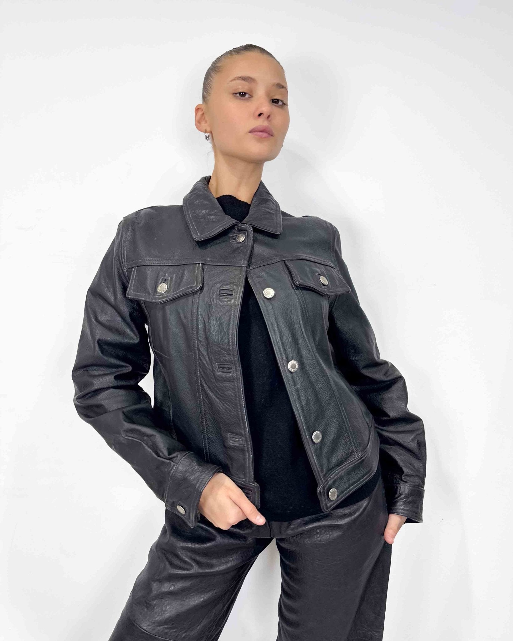 The Noreen leather jacket - rig vert