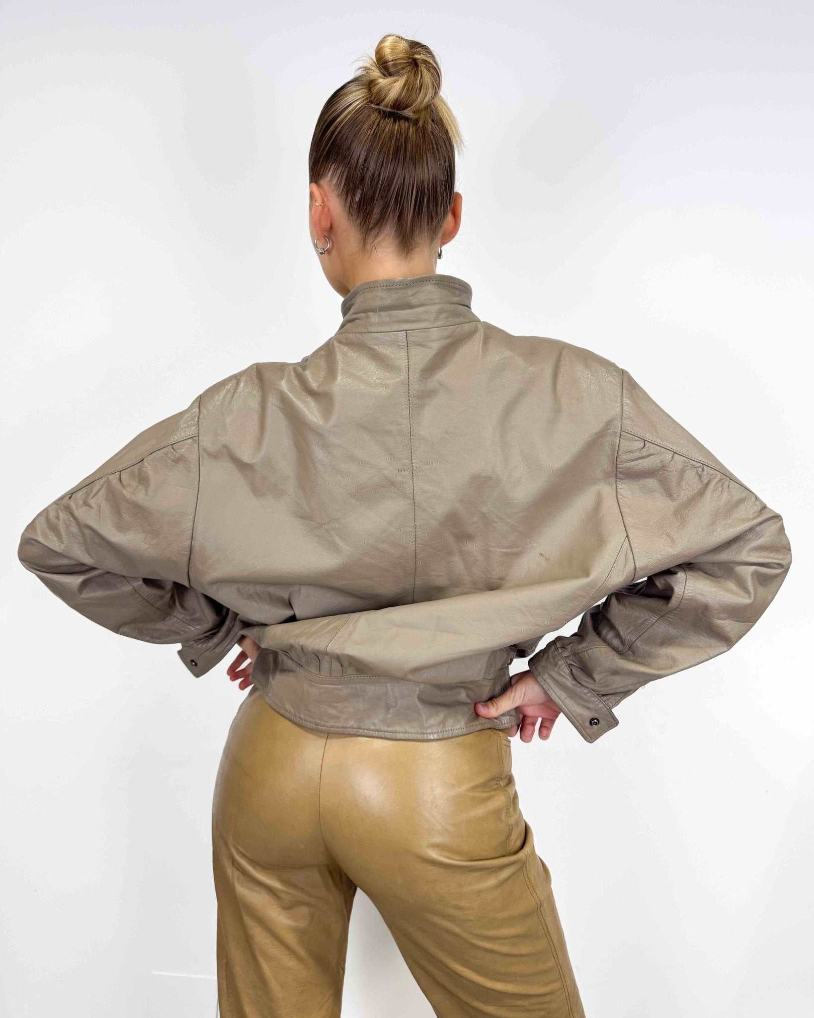 The Olaya leather jacket - rig vert