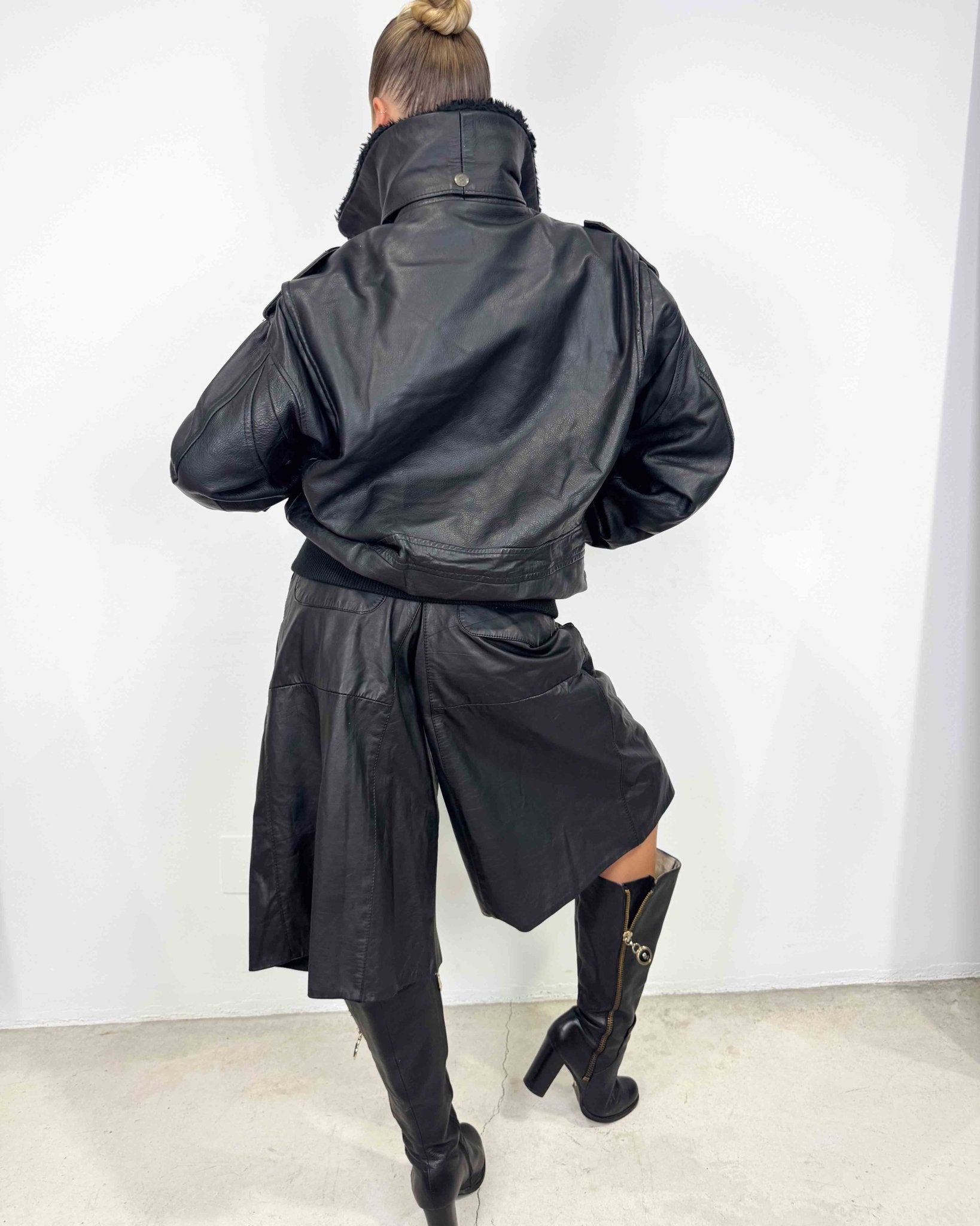 The Olivia leather jacket - rig vert