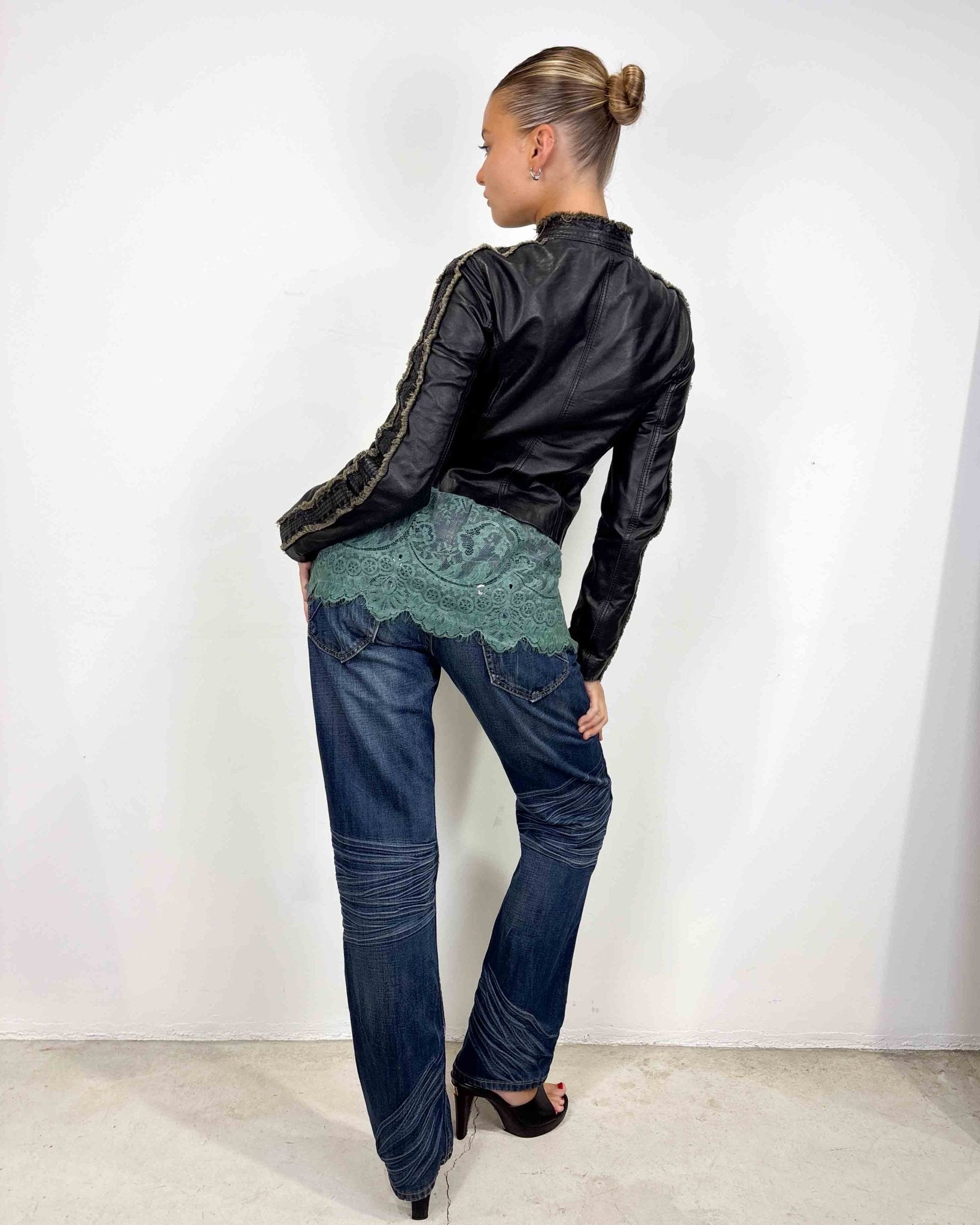 The Patrizia leather jacket - rig vert