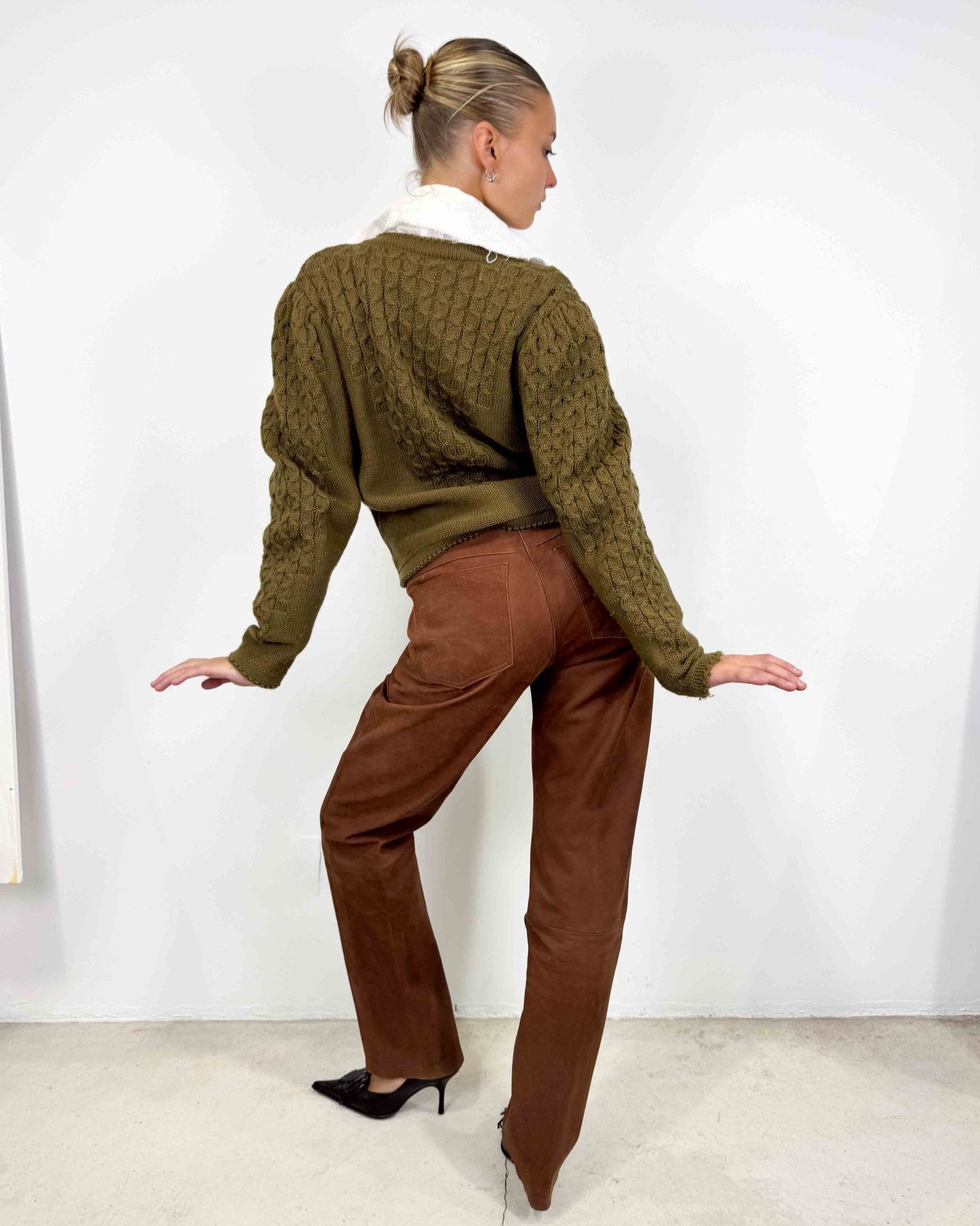 The Penelope leather pants - rig vert