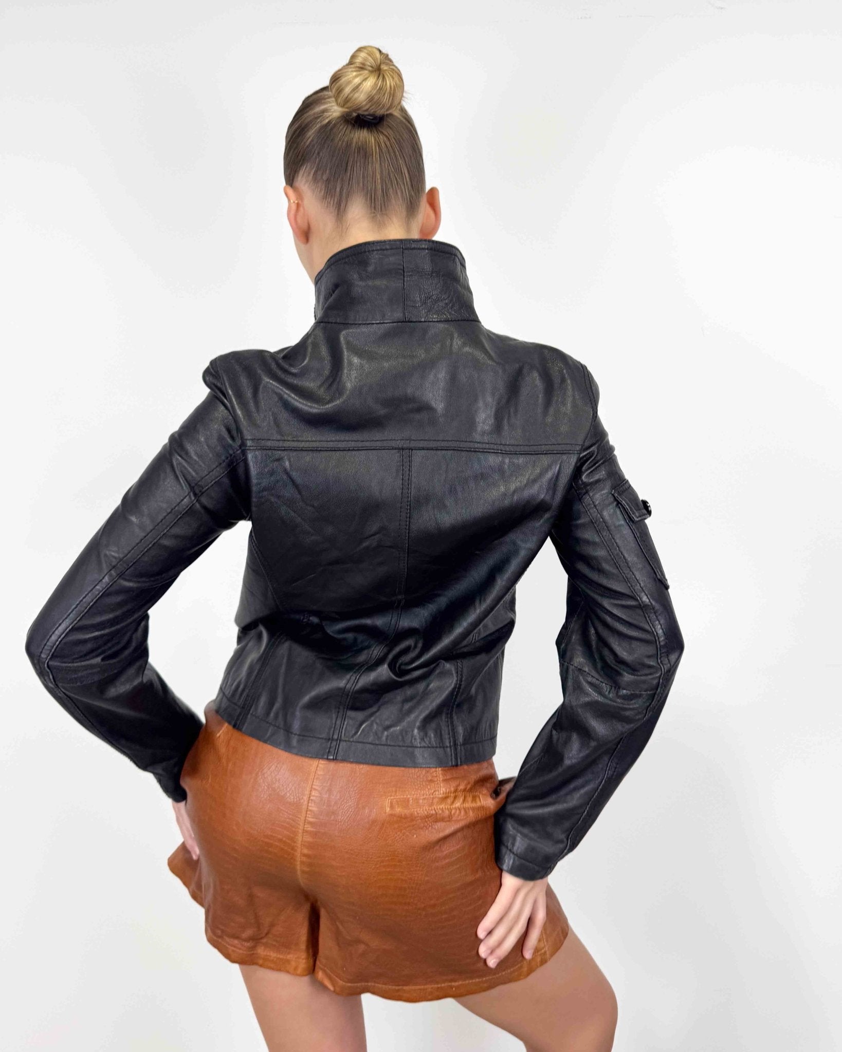 The Prue leather jacket - rig vert