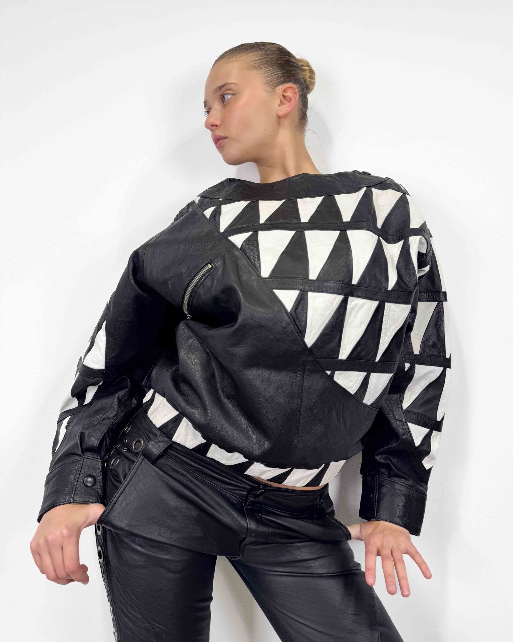 The Raina leather jacket - rig vert