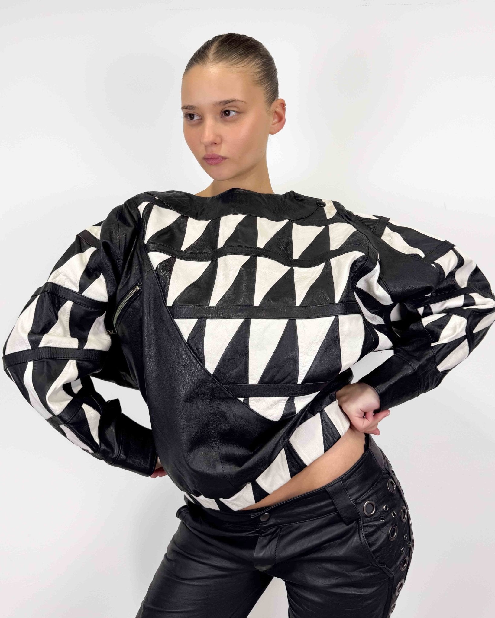 The Raina leather jacket - rig vert