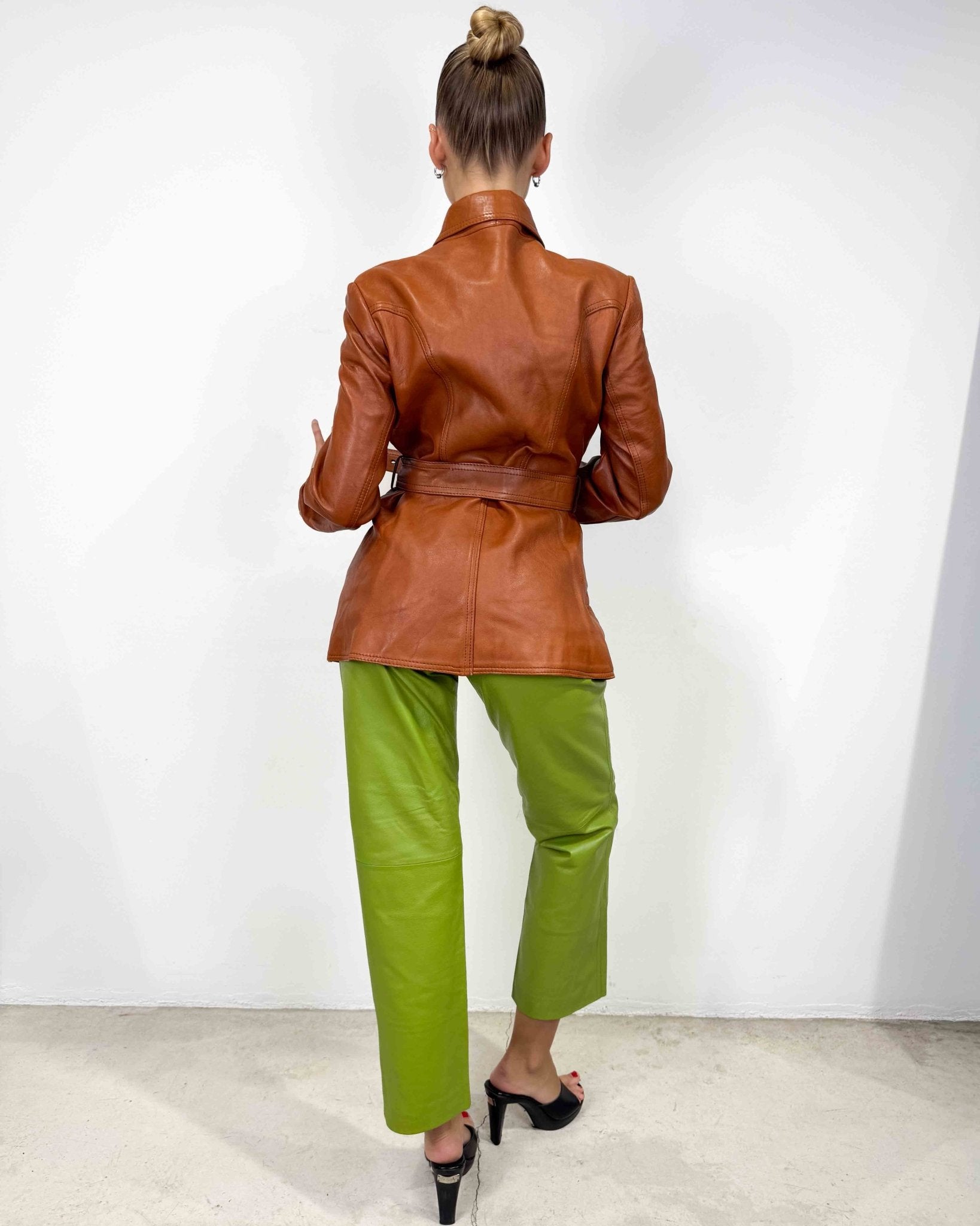 The Roma leather jacket - rig vert