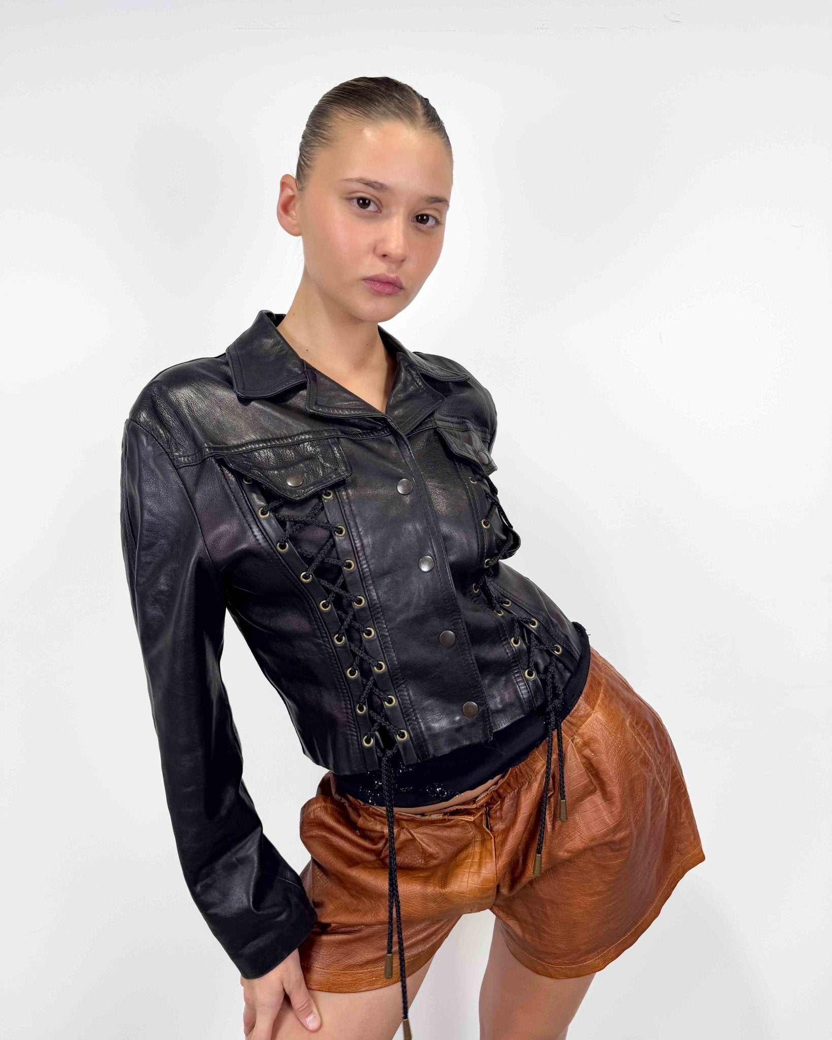 The Rona leather jacket - rig vert