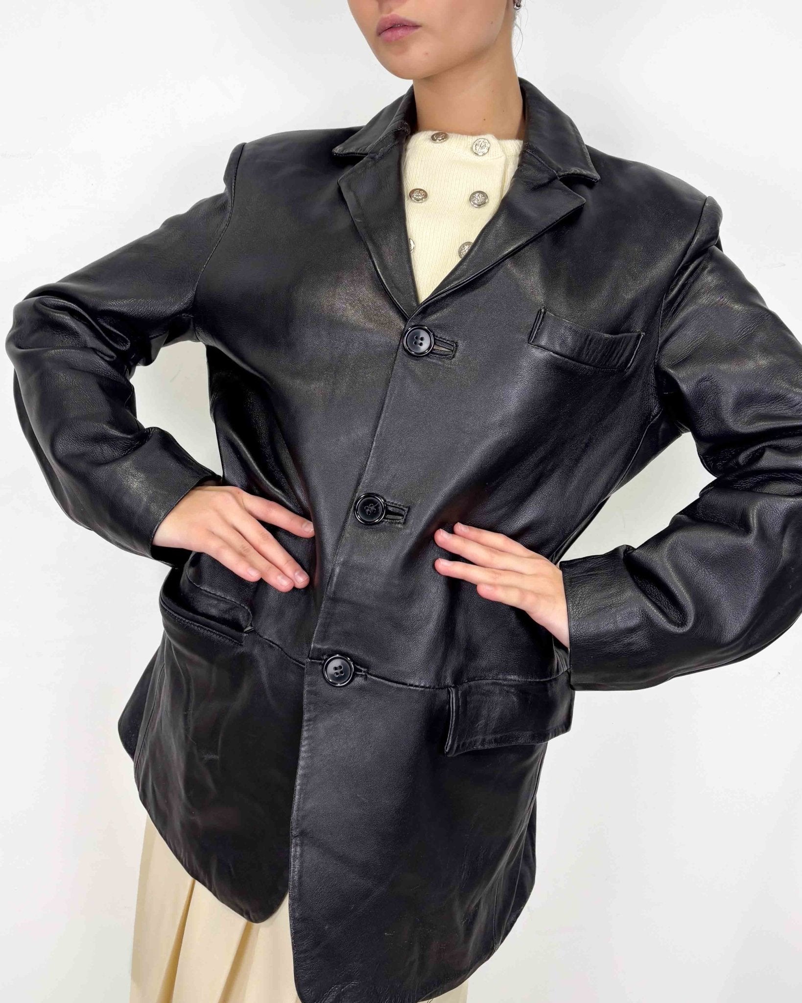 The Rory leather jacket - rig vert