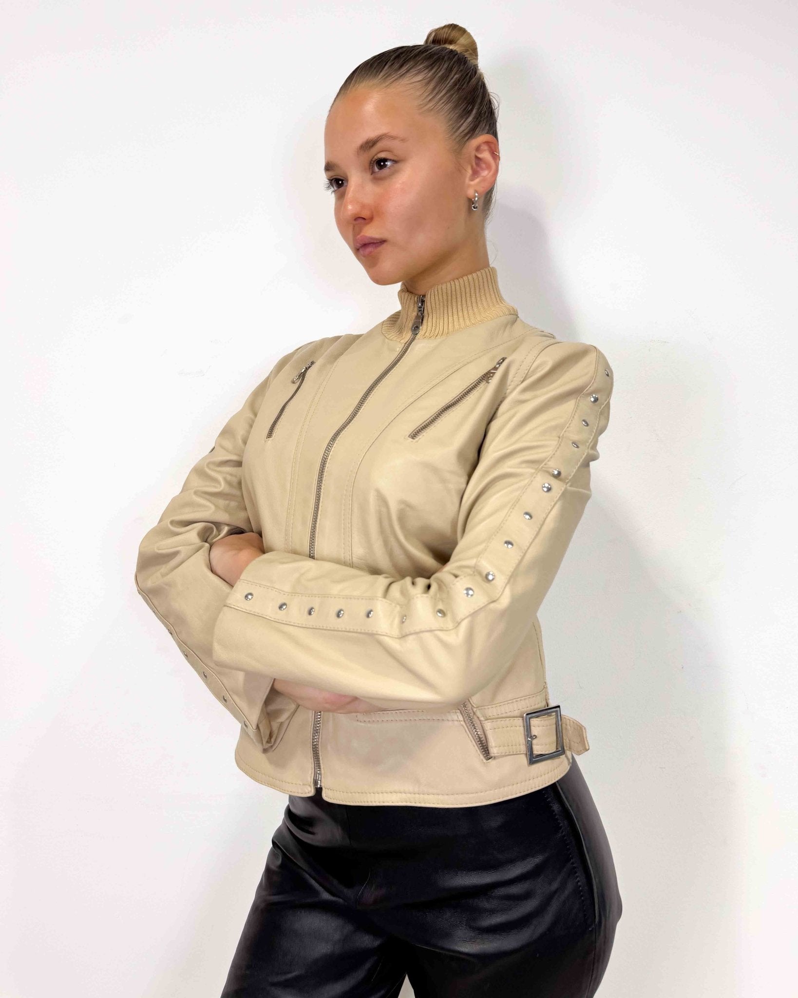 The Sabina leather jacket - rig vert