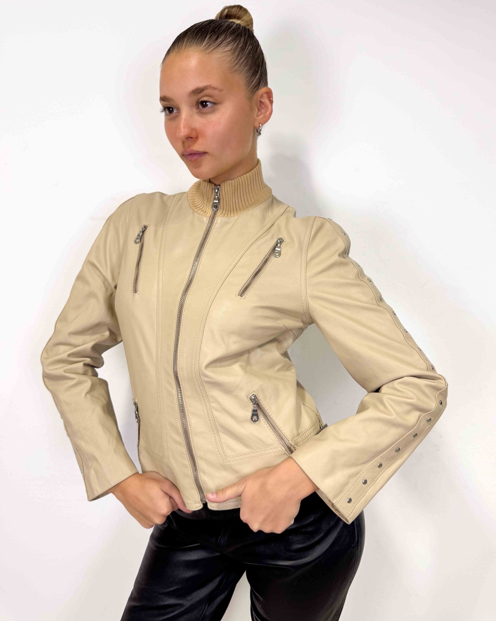 The Sabina leather jacket - rig vert