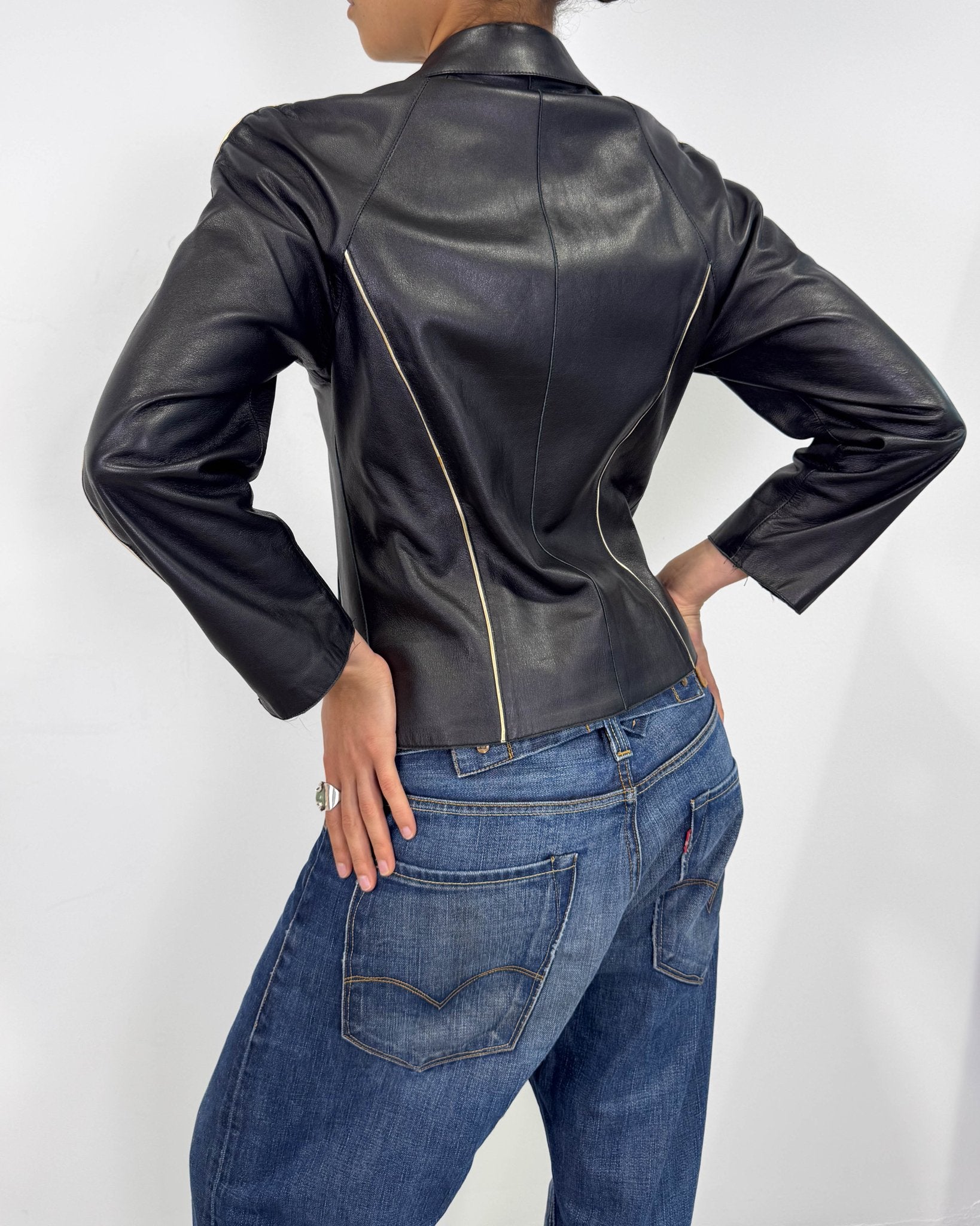 The Samantha leather jacket - rig vert