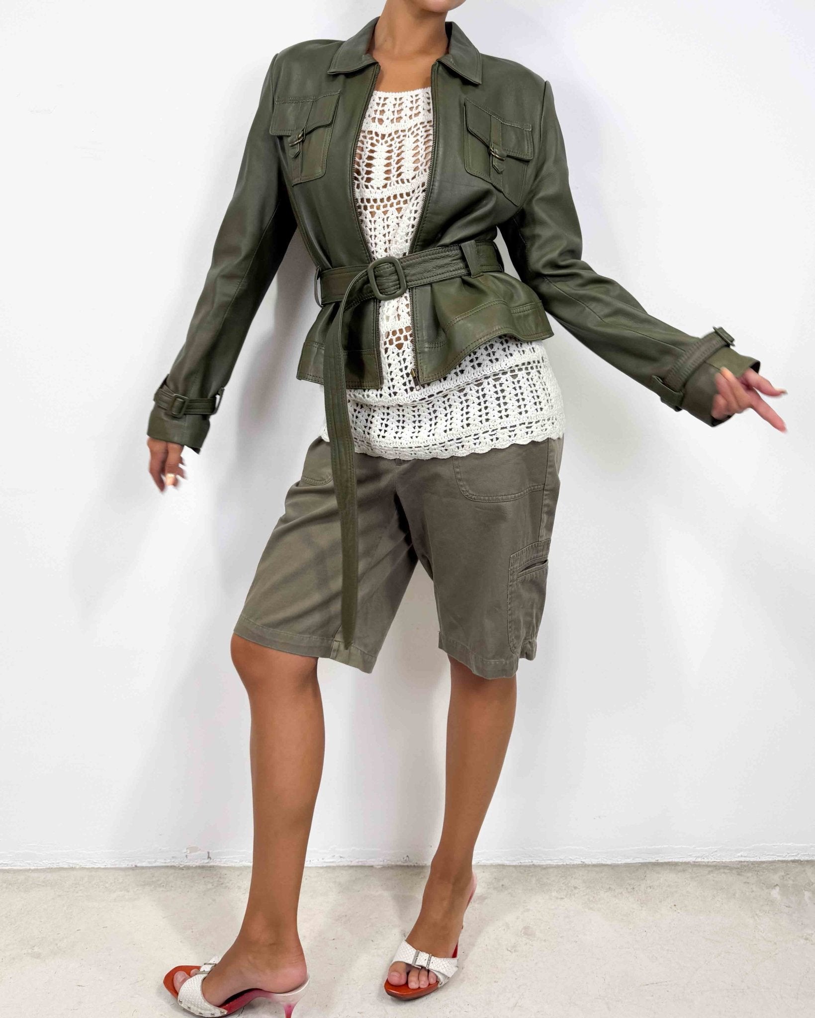 The Savannah leather jacket - rig vert