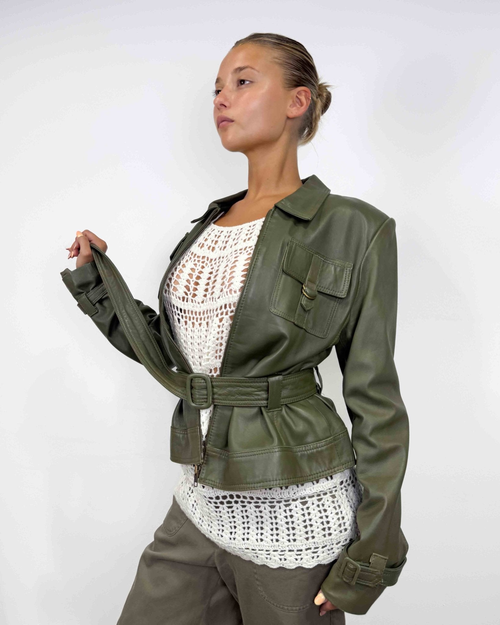 The Savannah leather jacket - rig vert