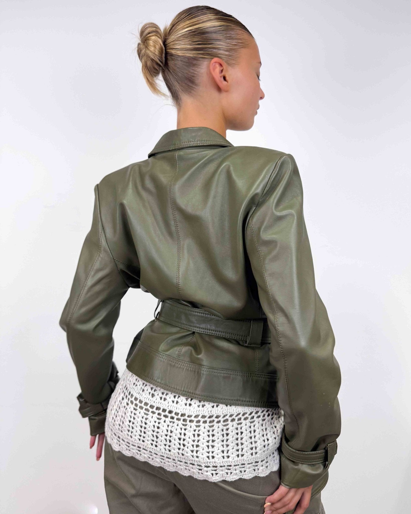 The Savannah leather jacket - rig vert