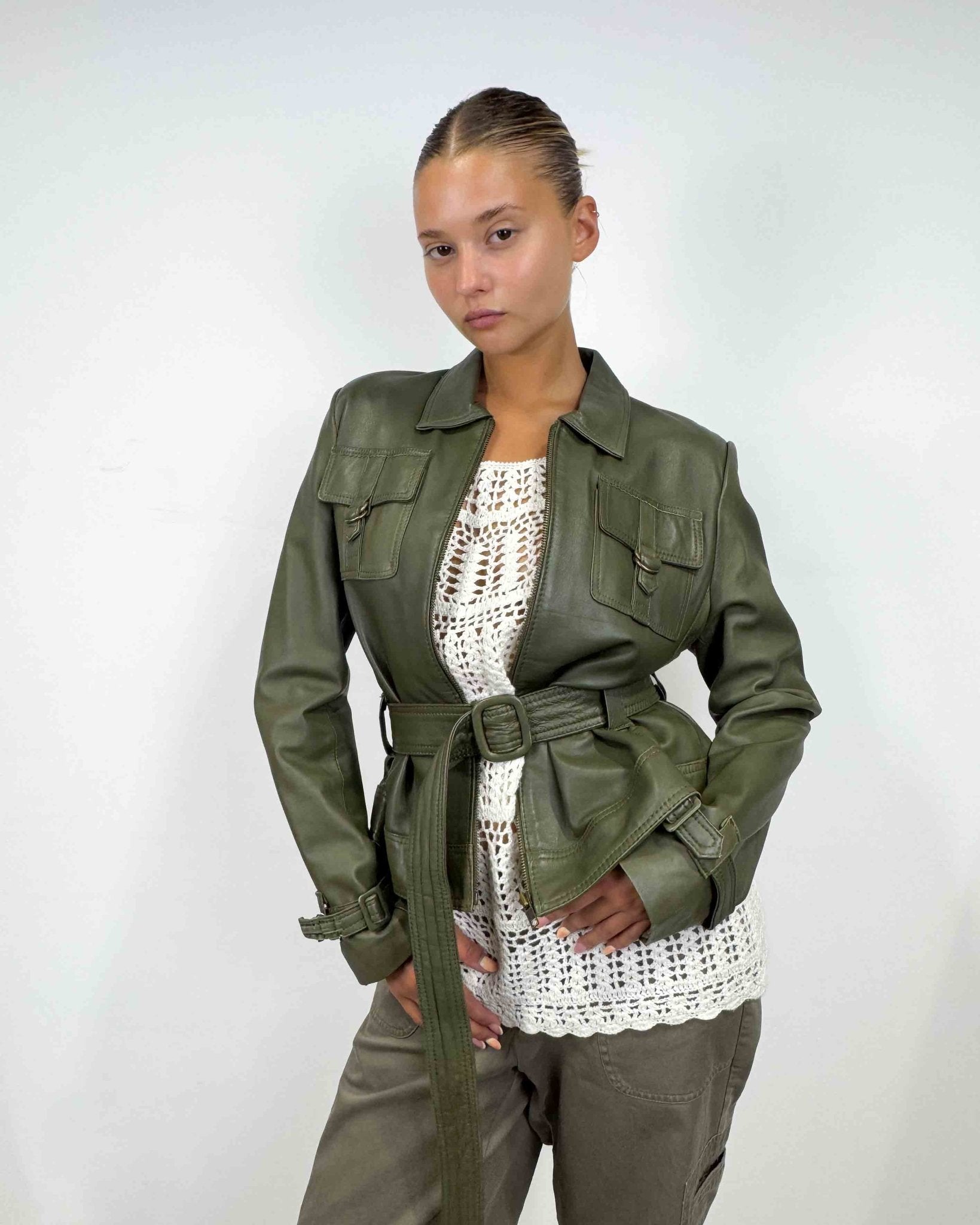 The Savannah leather jacket - rig vert