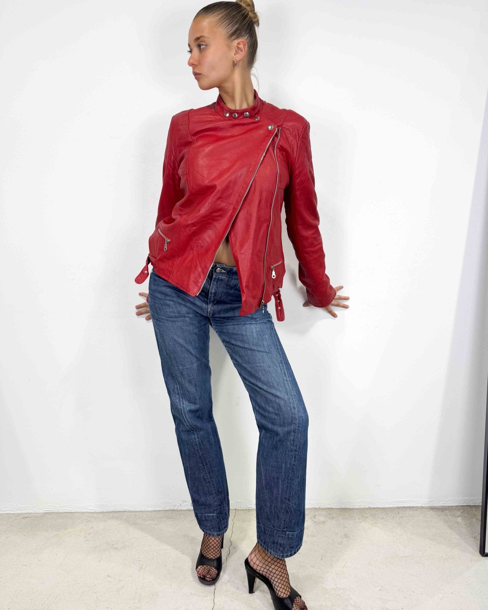 The Selena leather jacket - rig vert