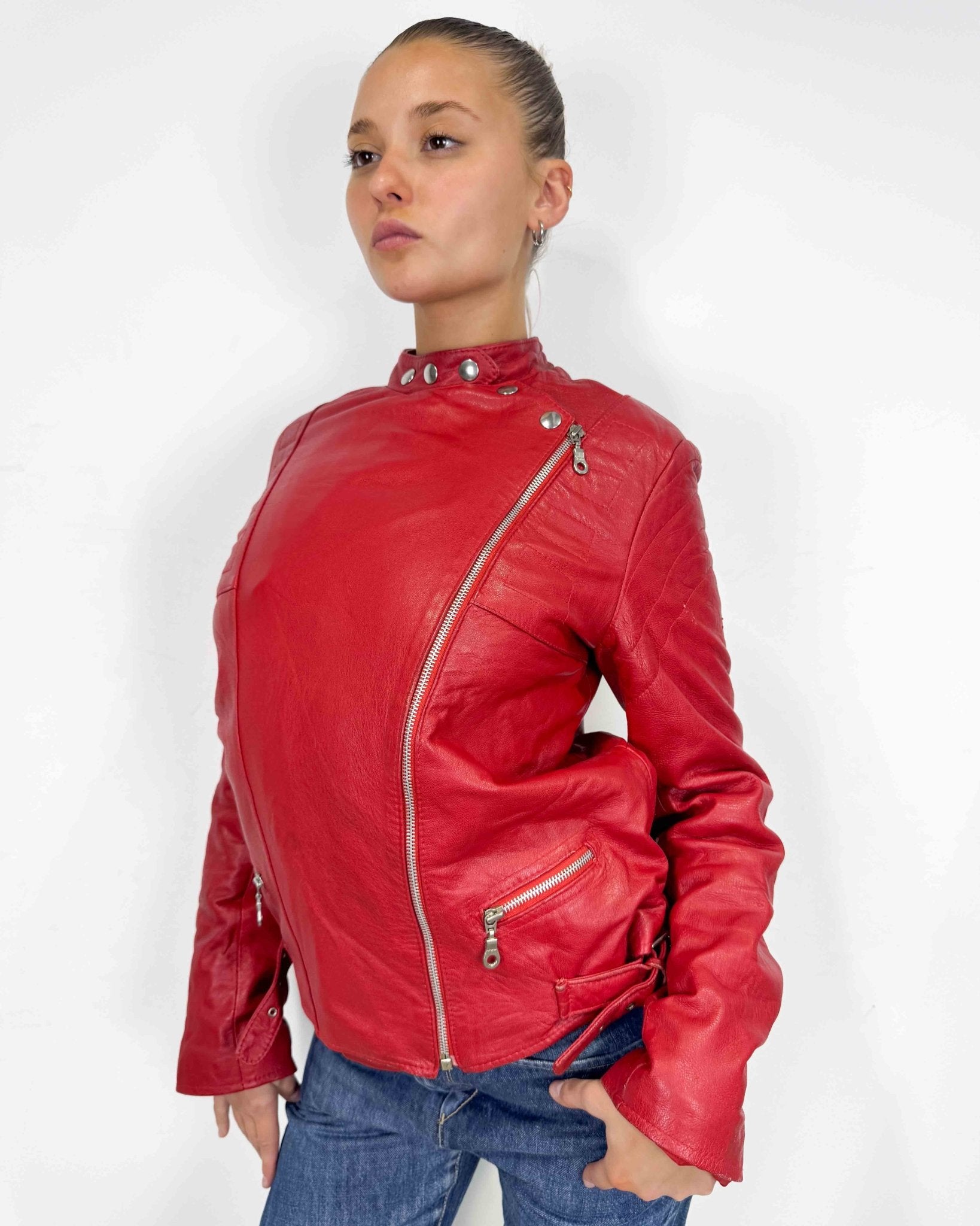The Selena leather jacket - rig vert