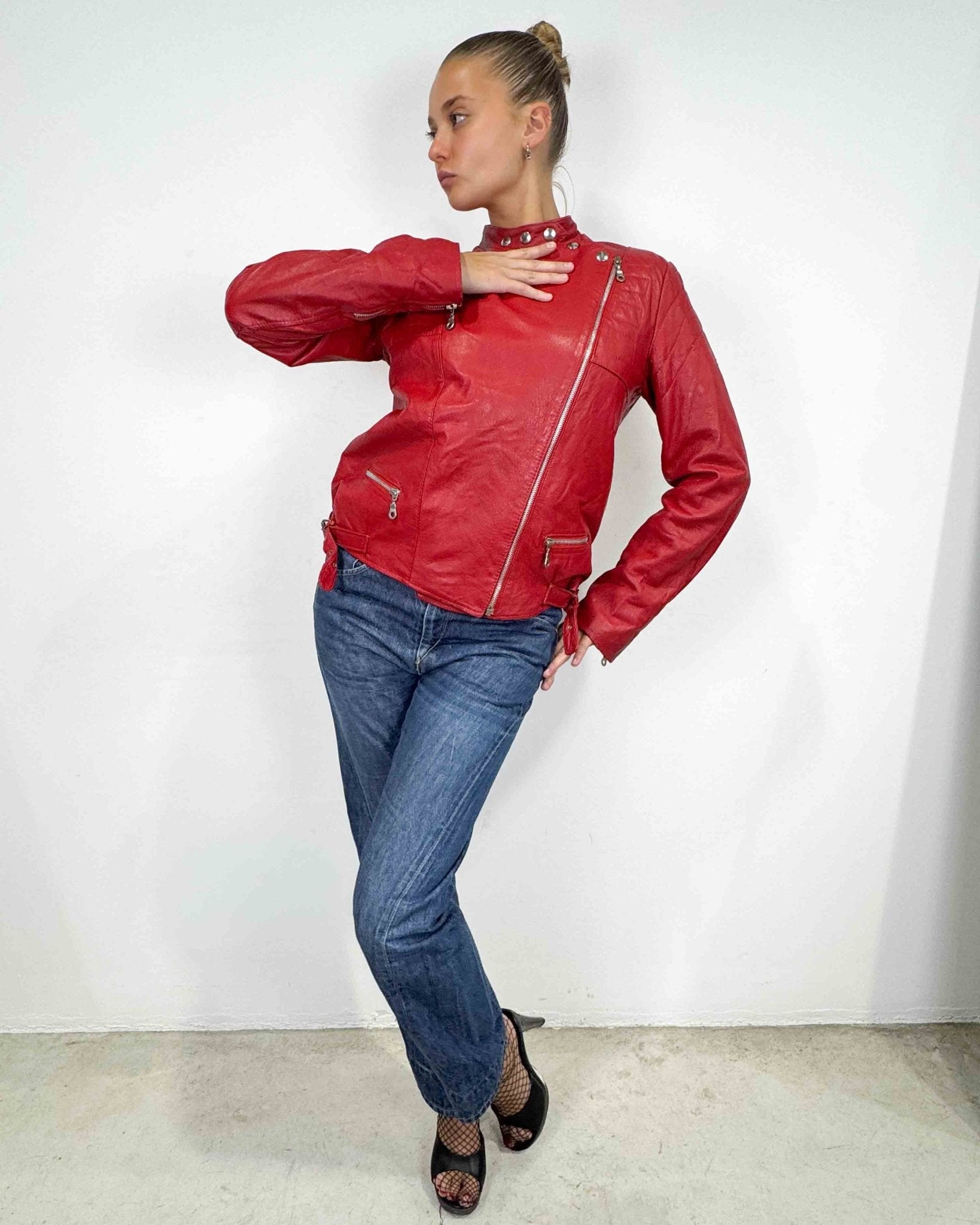 The Selena leather jacket - rig vert