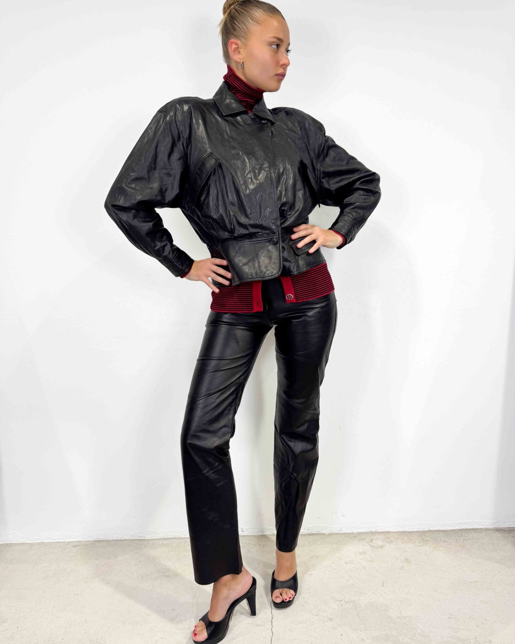 The Siara leather jacket - rig vert