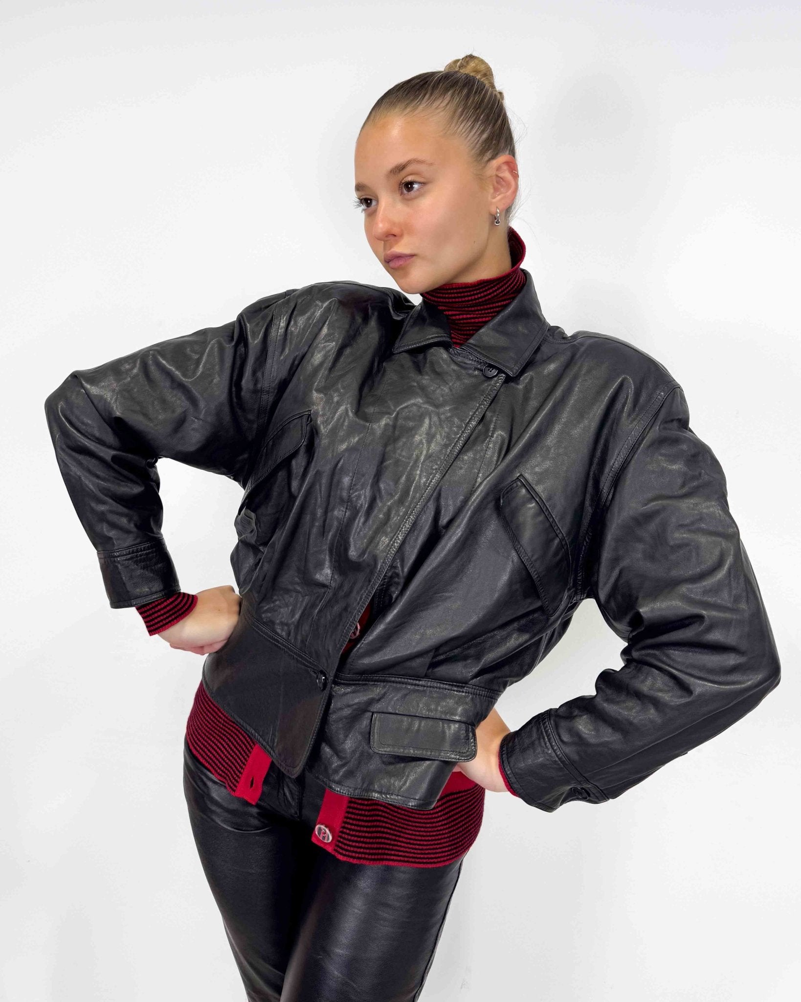 The Siara leather jacket - rig vert